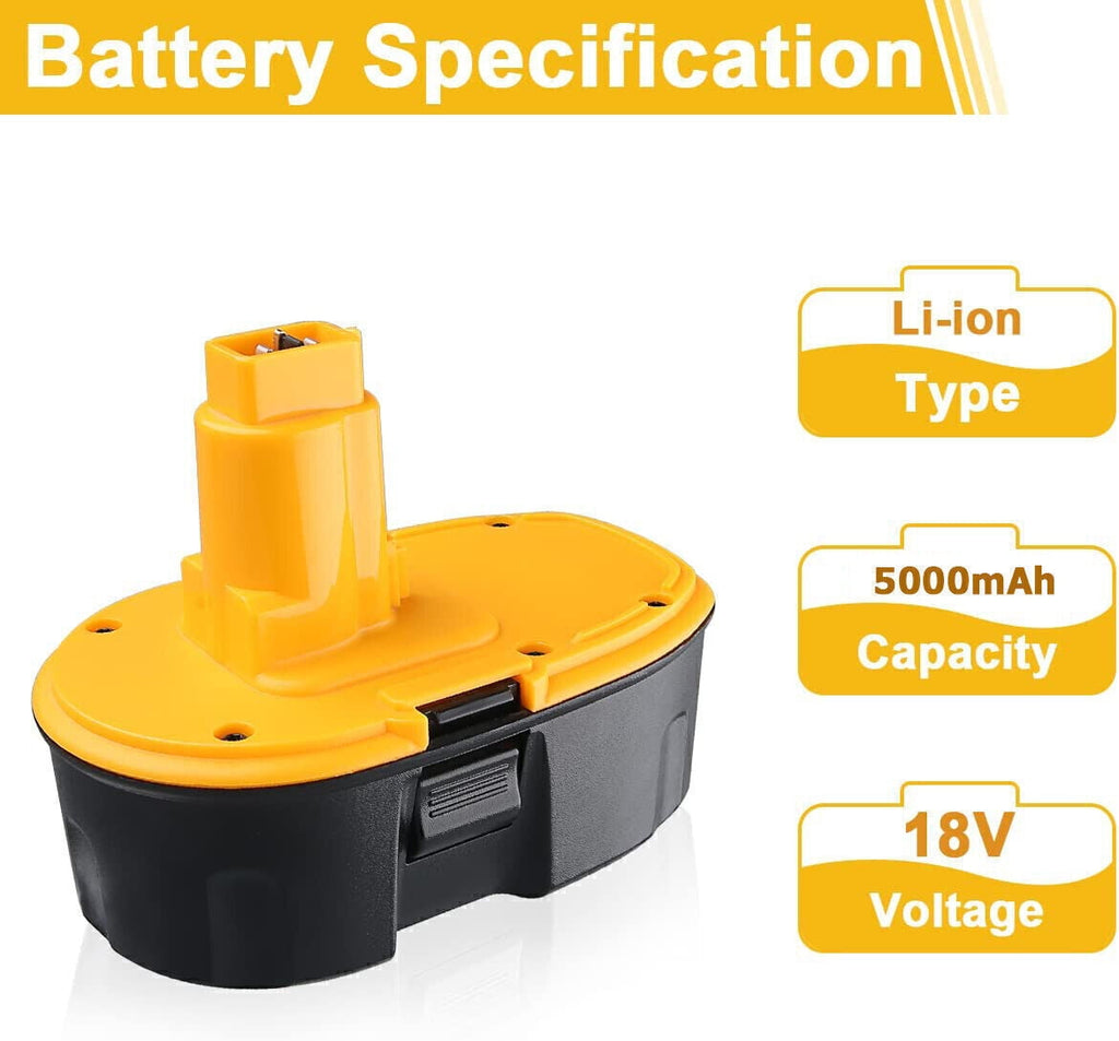 2Pack 18V Battery for Dewalt 18 Volt XRP Battery DC9096-2 DC9098 DC9099 DW9096