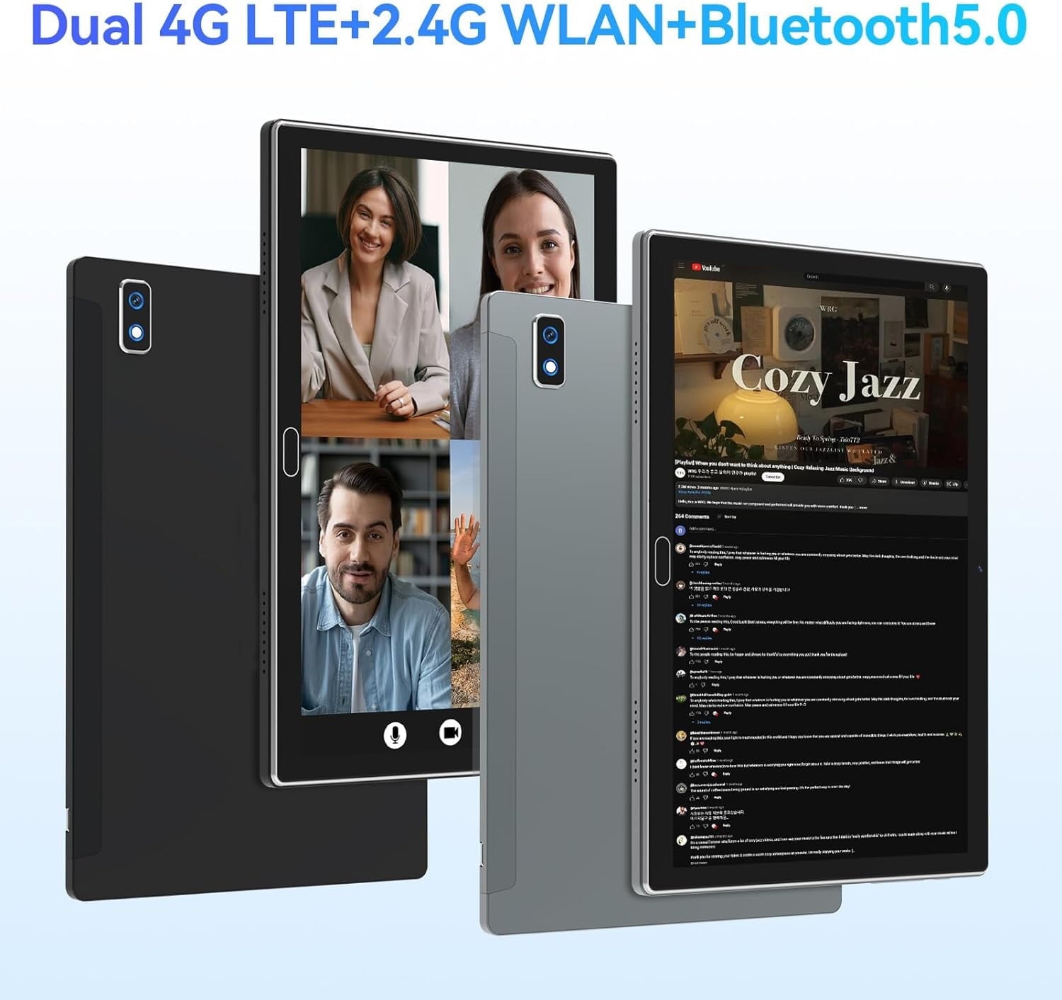 2024 Newest Android 13 Tablet with Keyboard, 10.1 inch Tablet,4 + 64GB Storage, Octa-Core, Android Tablet with Dual Camera, Google GMS Certified, Wifi, Bluetooth 4.2, 2-in-1 Android Tablets by DOMATON