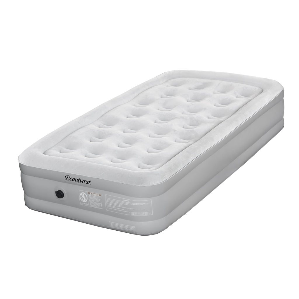 Beautyrest Sky Rise 18" Queen Air Bed Mattress, Raised Inflatable Blow-up Bed, Powerful Pump, Adjustable Firmness