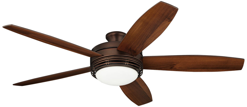 60" Casa Vieja Province Modern Indoor Outdoor Ceiling Fan with Light LED Remote Oil Brushed Bronze Dark Walnut Opal Glass Damp Rated for Patio House
