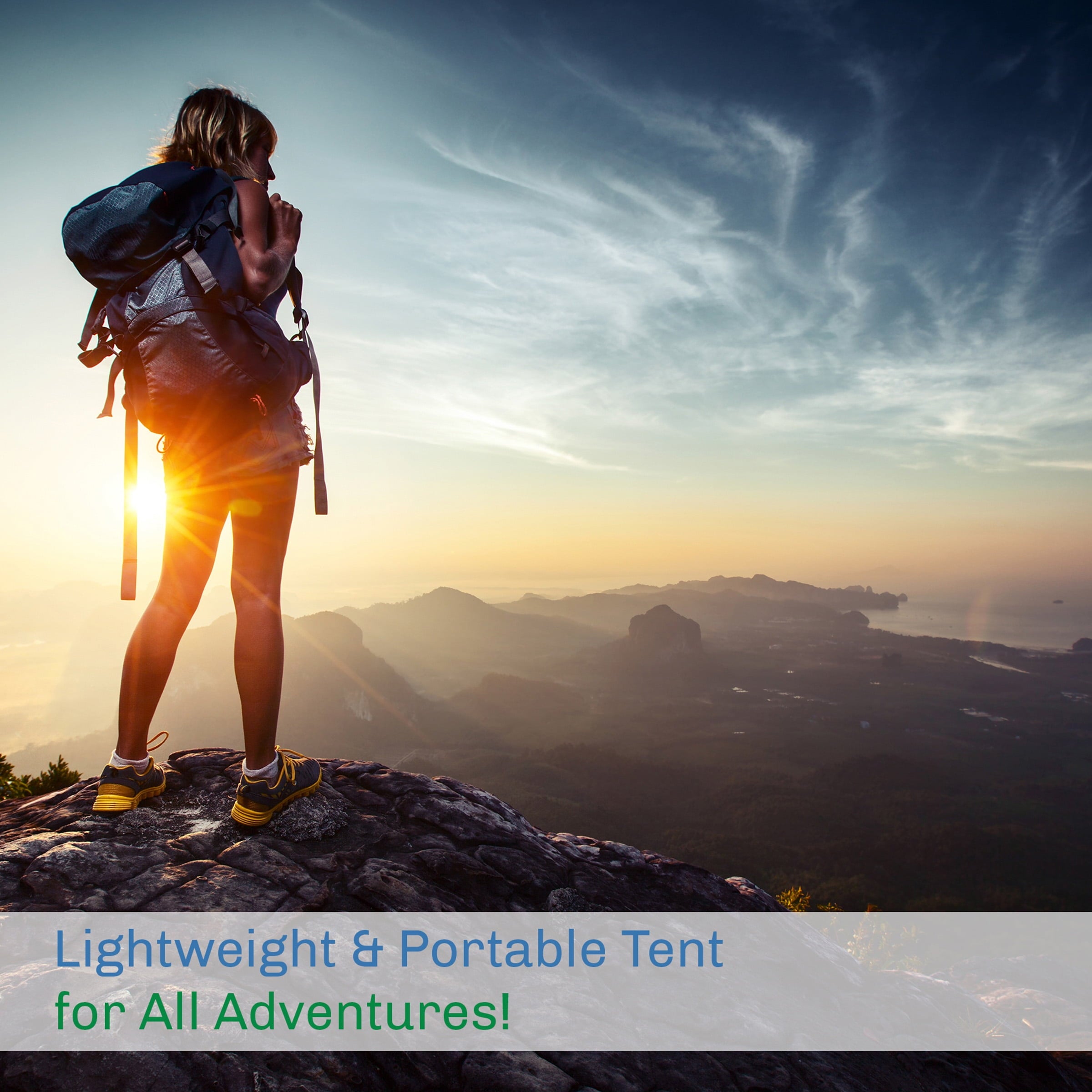 2-Person Dome Tent- Rain Fly & Carry Bag- Easy Set Up-Great for Camping Backpacking Hiking & Outdoor Music Festivals by Wakeman Outdoors (Yellow)