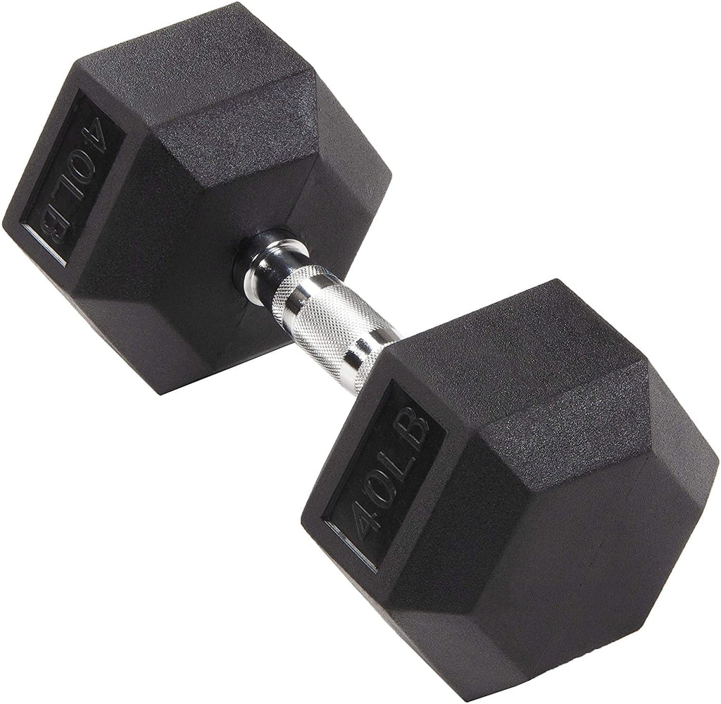BalanceFrom Rubber Encased Hex Dumbbells, 20 Lbs. Pair