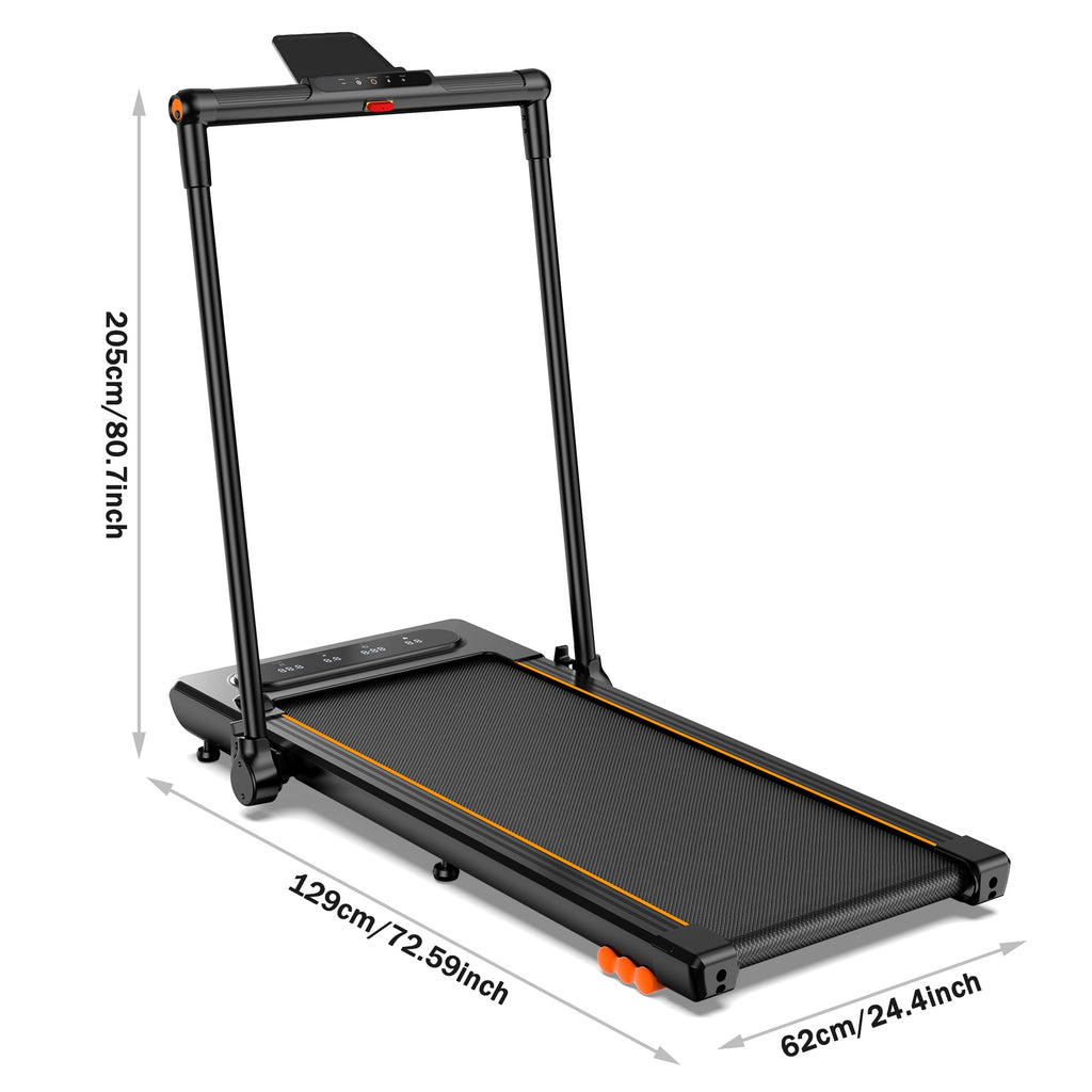 2 in 1 Walking Pad,Under Desk Treadmill for Home/Office, Neche Folding Treadmill 2.5HP with Remote,0.6-7.6mph