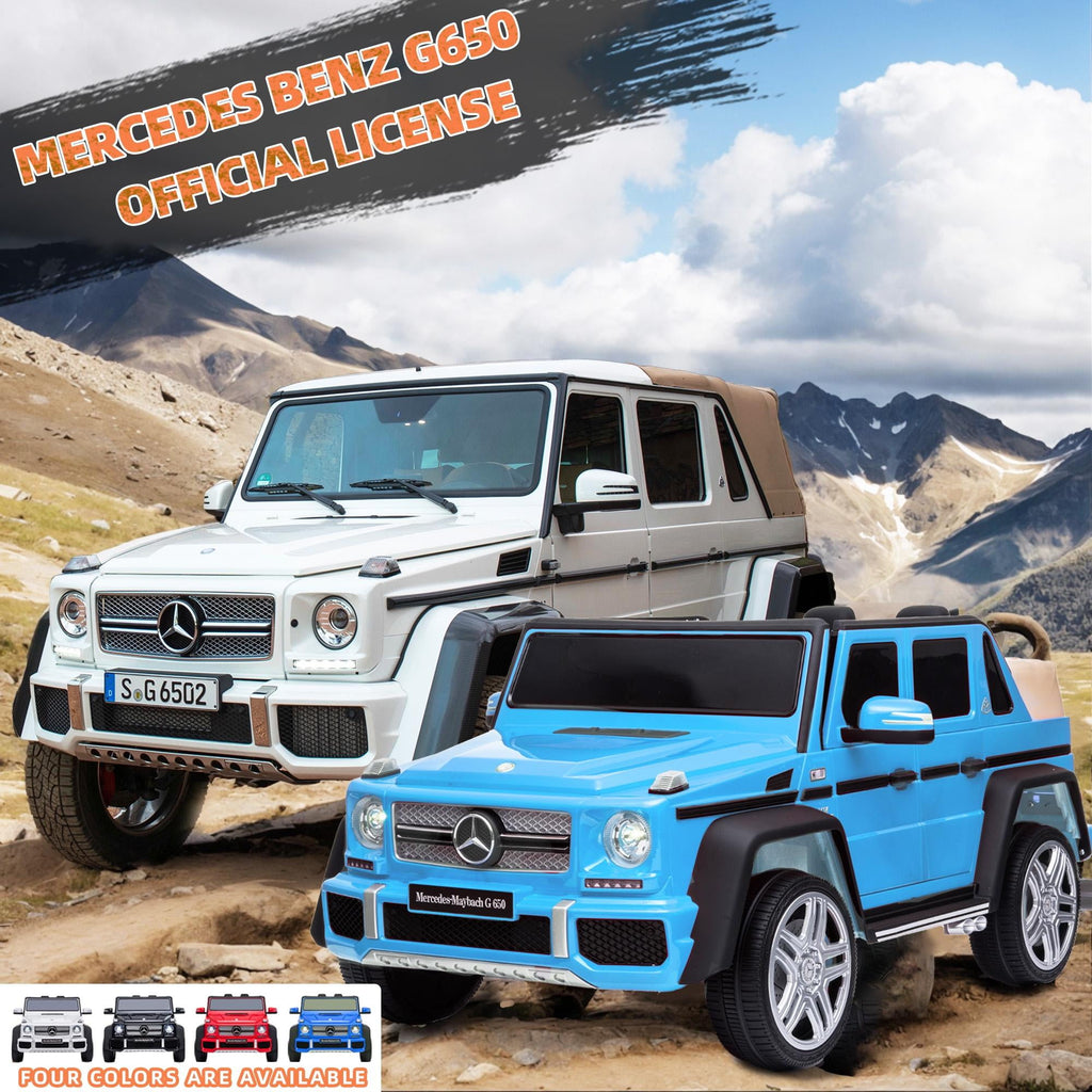 24V Ride on Car with Remote Control for Kids Mercedes Benz Ride on Car Toy for Boys and Girls 3-6 Years Old, Electric Vehicle, Bluetooth, LED Light, White