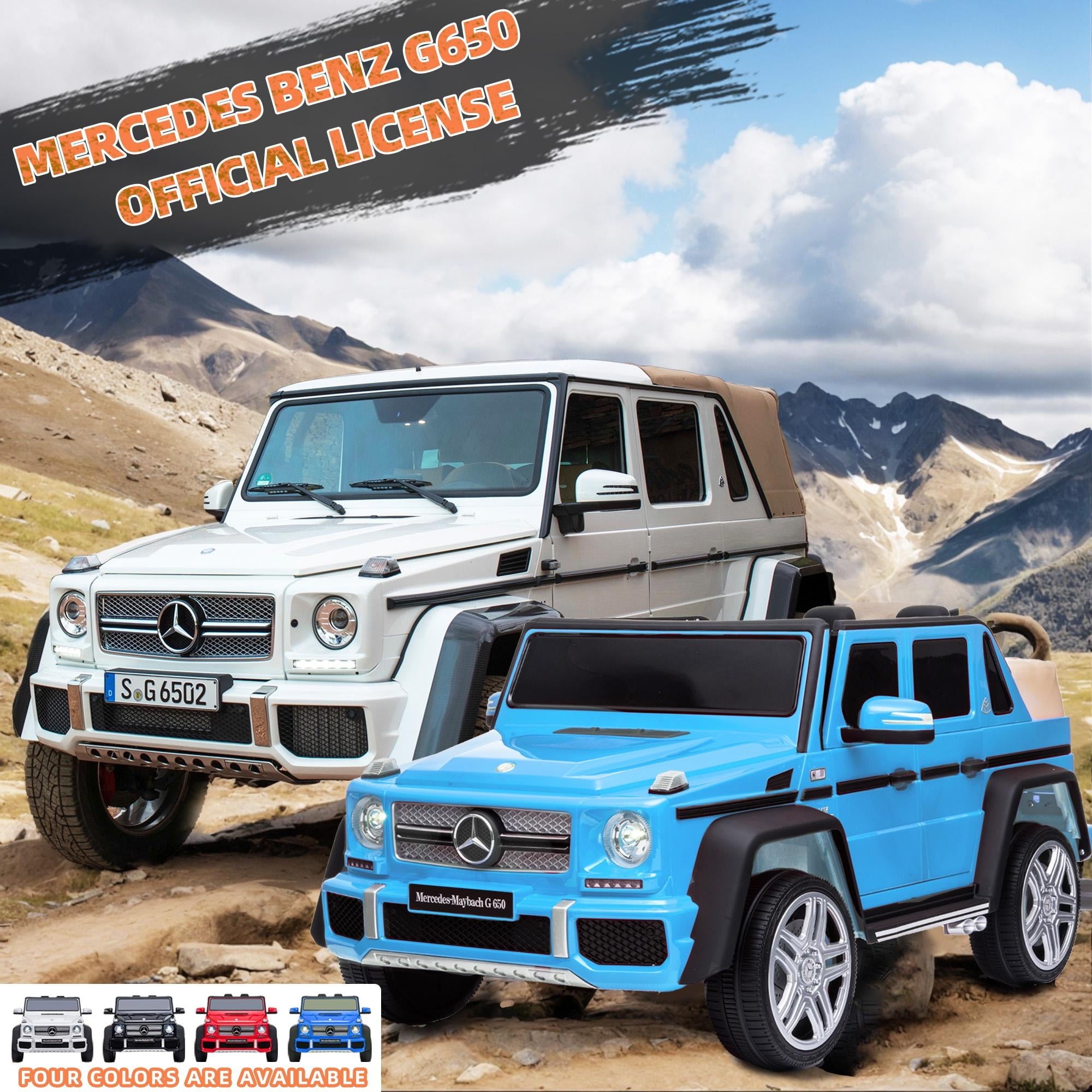 24V Ride on Car with Remote Control for Kids Mercedes Benz Ride on Car Toy for Boys and Girls 3-6 Years Old, Electric Vehicle, Bluetooth, LED Light, White