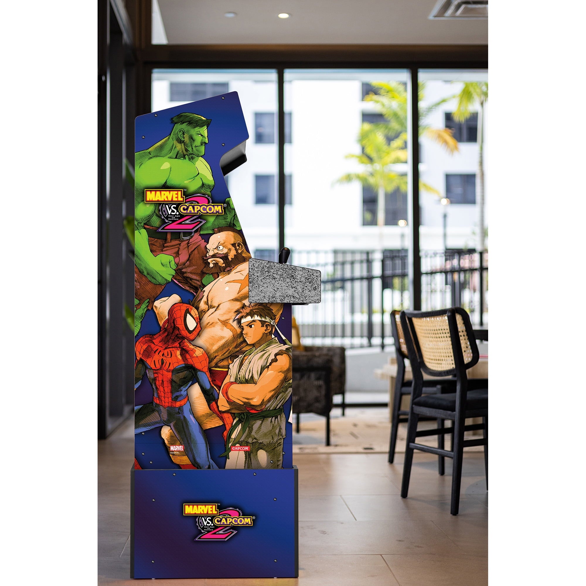 Arcade1up Marvel vs Capcom 2 Arcade with Lit Marquee and Riser