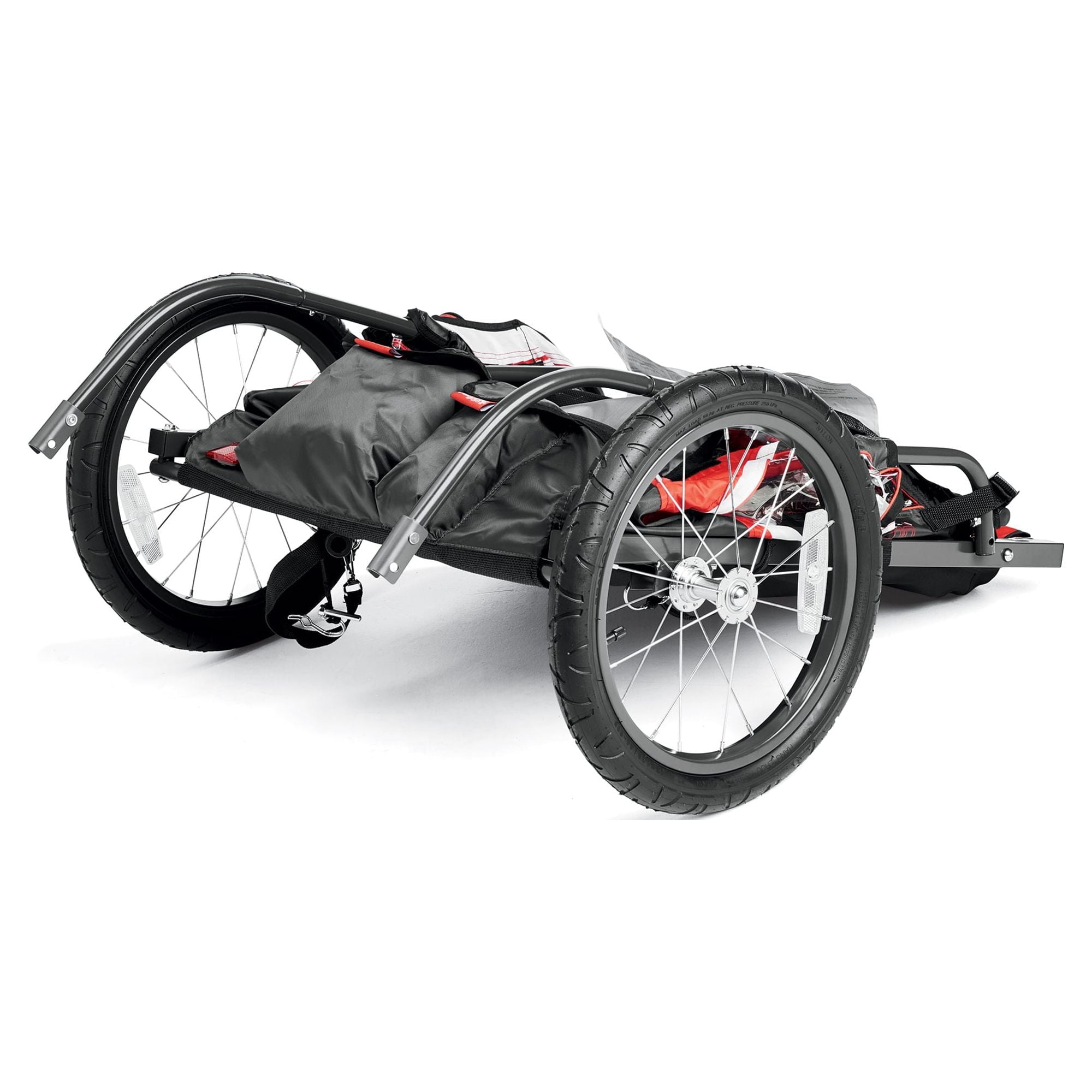 Allen Sports Deluxe Bicycle Trailer for 2-Children up to 50 lbs each, model T2 color Red, max capacity 100 lbs