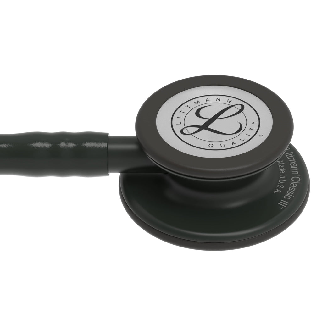 3M Littmann Classic III Stethoscope, Smoke-Finish, Black Tube, 27 inch, 5811