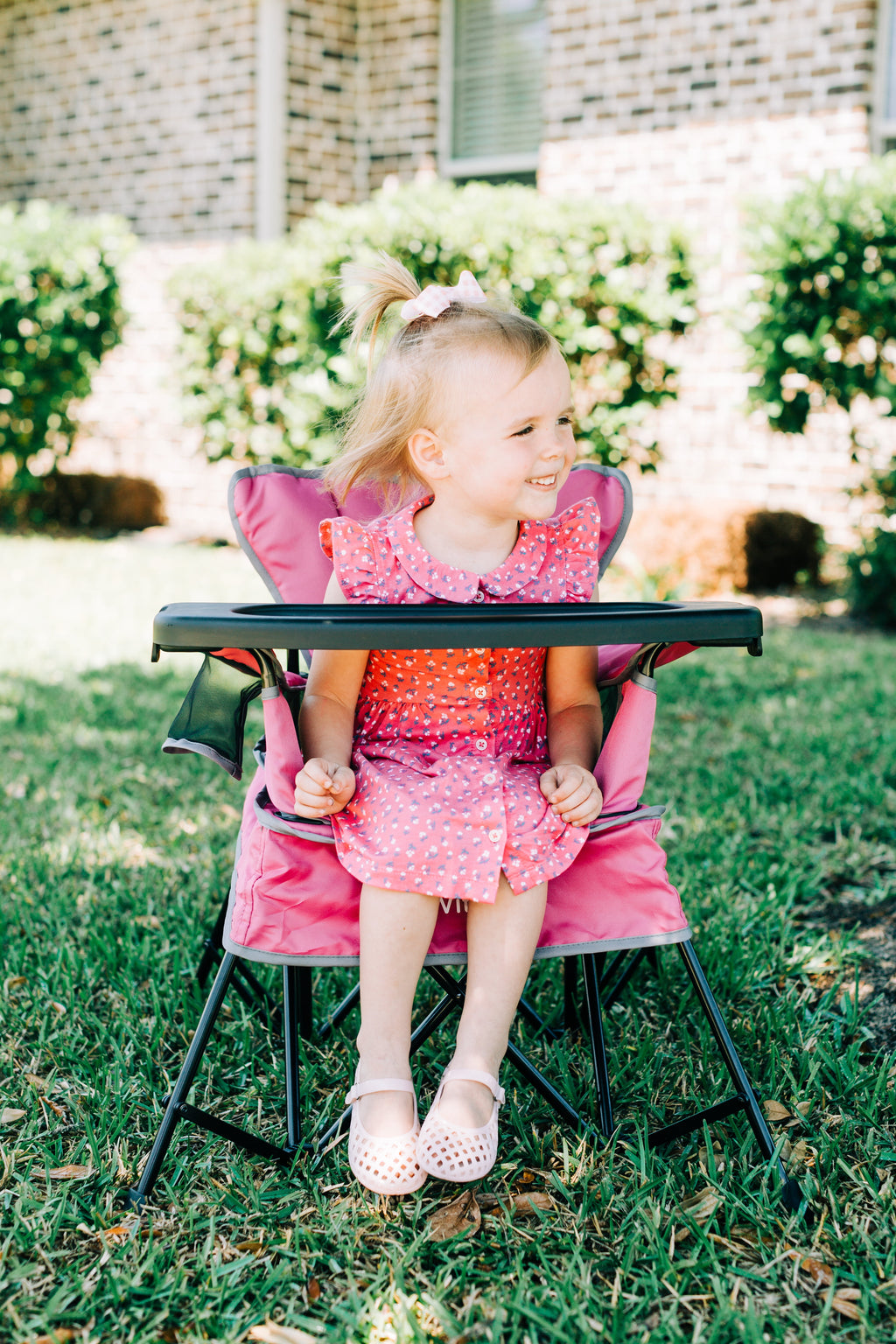 Baby Delight Go with Me Jubilee Deluxe Portable Infant Chair, Removable Canopy, Gray