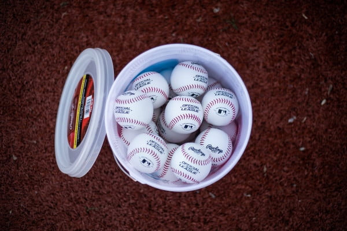 (24 Pack) Rawlings Bucket of Official League Recreational Grade OLB3 Baseballs