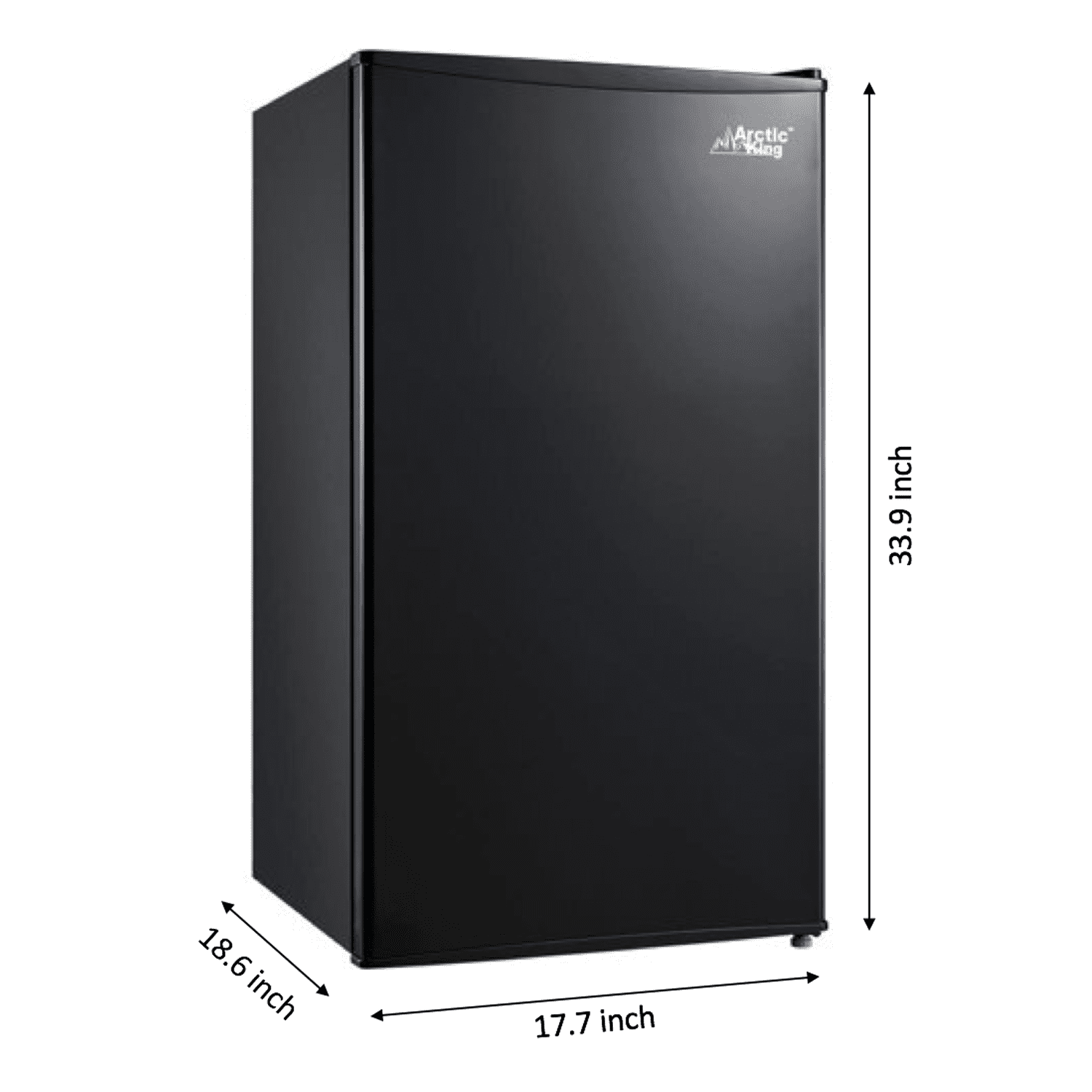 Arctic King 3.3 Cu ft Single Door Mini Fridge, Black