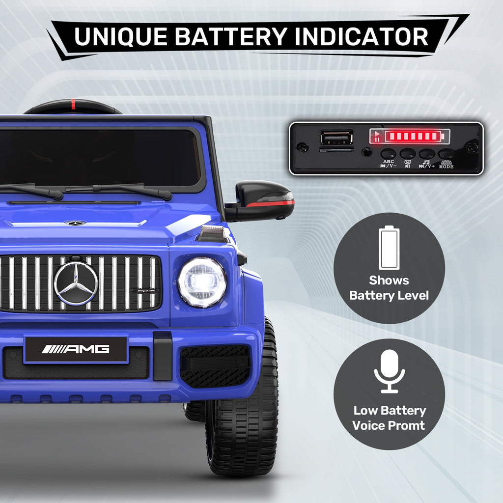 12Volt 1 Seater Mercedes-Benz G63 Licensed Powered Ride on Toy with Remote Control, Gift for Kids Aged 2~4 Years -Red