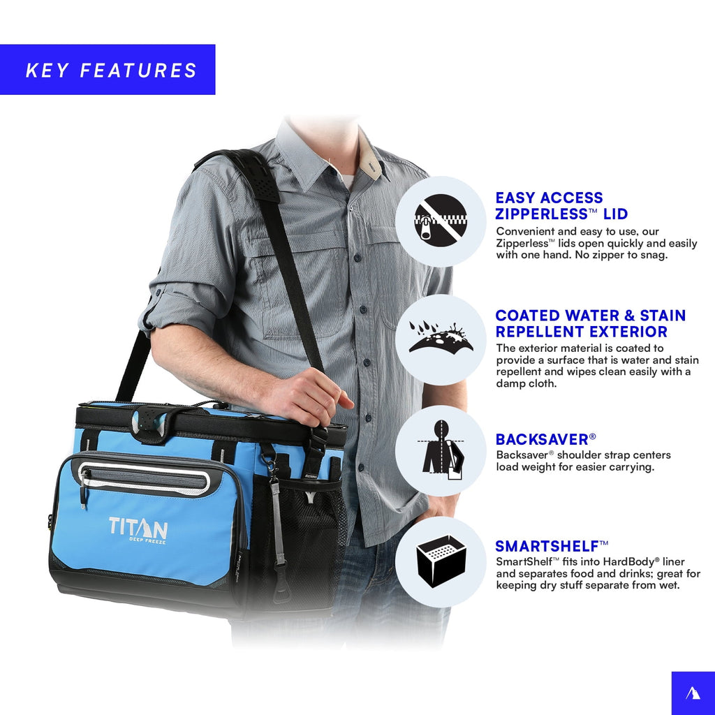 Arctic Zone® Titan Deep Freeze® 30 Can/20 Quart Zipperless Hardbody® Cooler - Citrus