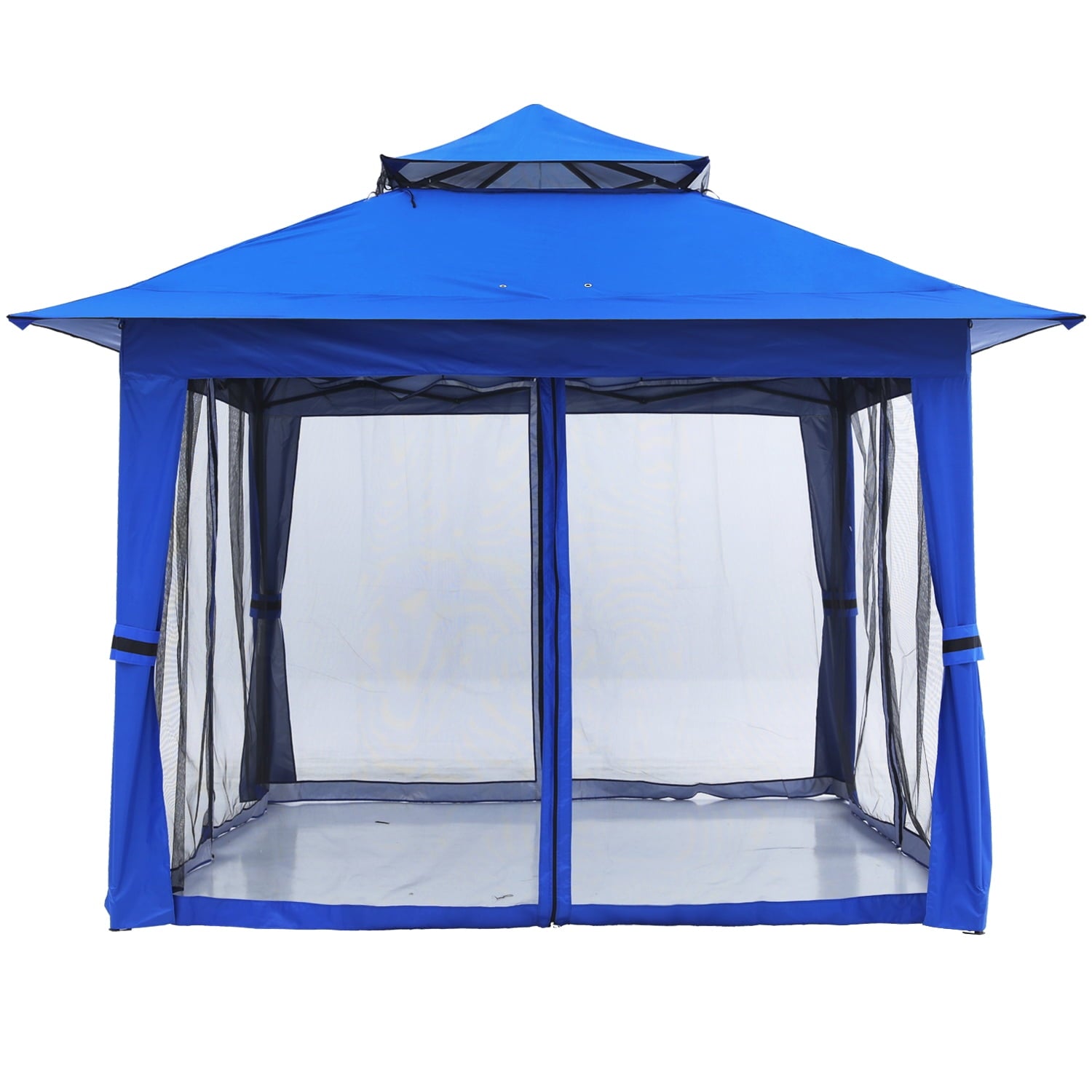 ABCCANOPY 13'x13' Gazebo Tent Outdoor Pop up Gazebo Canopy Shelter with Mosquito Netting, Brown