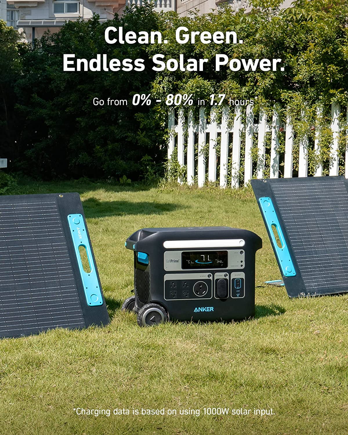 Anker SOLIX F2000 Portable Power Station, PowerHouse 767, 2048Wh GaNPrime Solar Generator with 5×200W Solar Panels for Home, Power Outage, Outdoor Camping