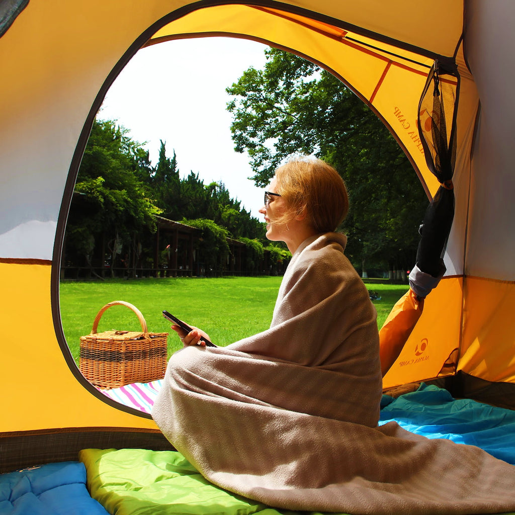 Alpha Camper 2-Person Camping Dome Tent Waterproof Portable Tent with Carry Bag, Blue