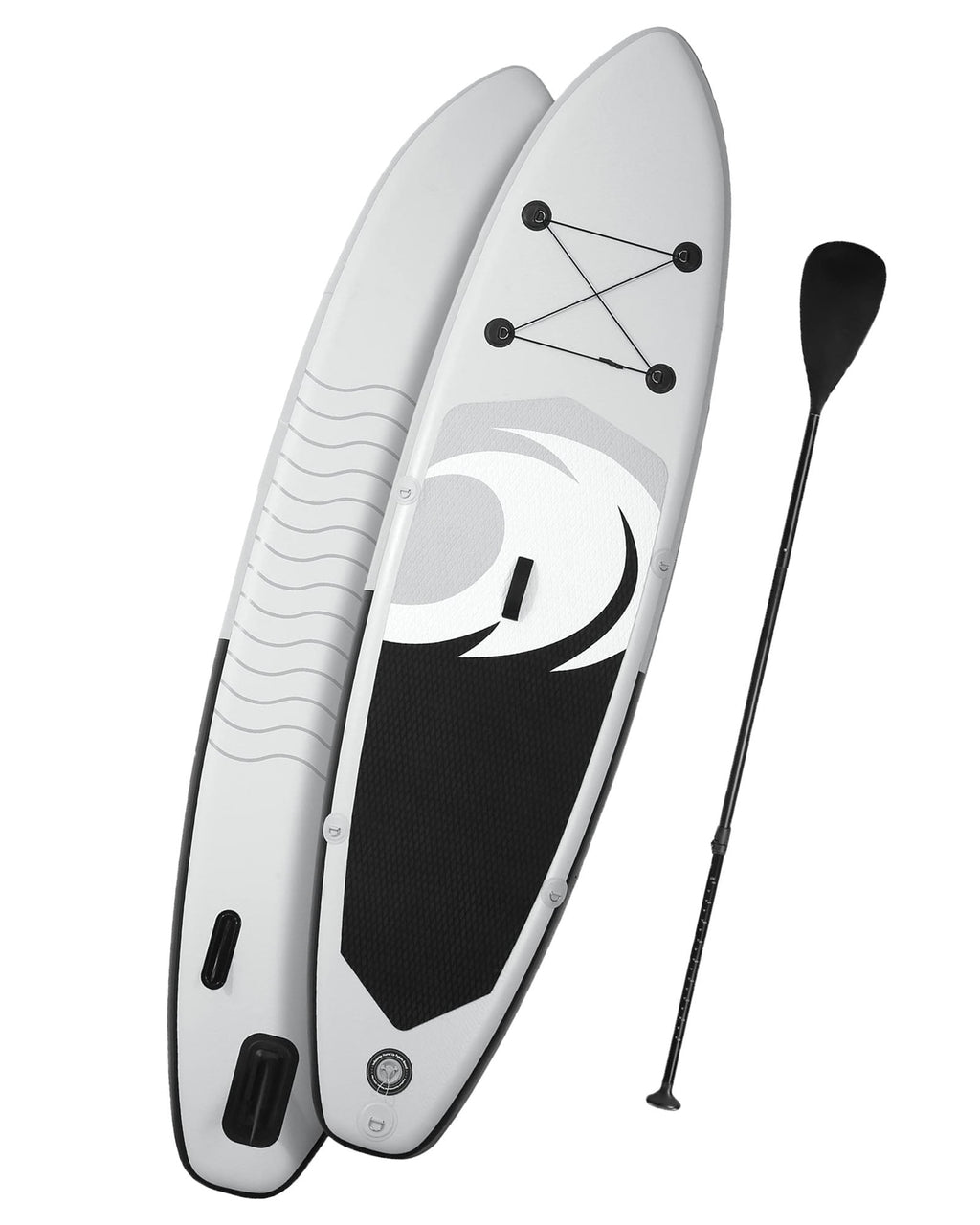 10' Inflatable Stand up Paddle Board 6' Thick  SUP Paddle Board with Paddleboard Accessories Triple Action Pump Fishing Green