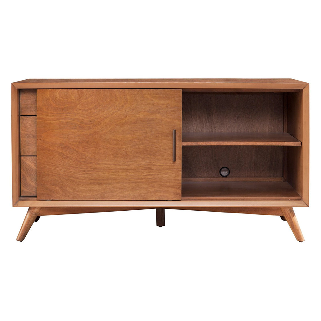 Alpine Furniture Flynn Small TV Console, Acorn