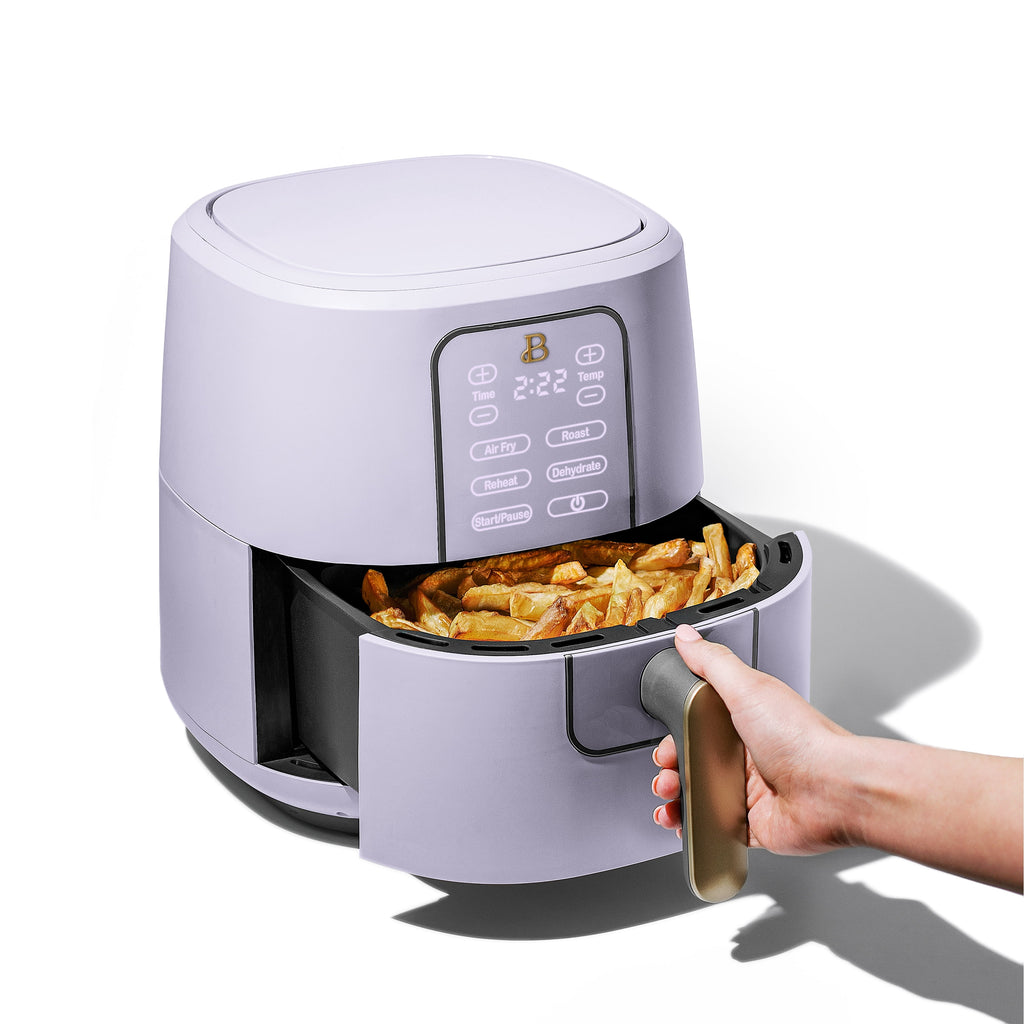 Beautiful 6 Qt Air Fryer with TurboCrisp Technology and Touch-Activated Display, White Icing by Drew Barrymore