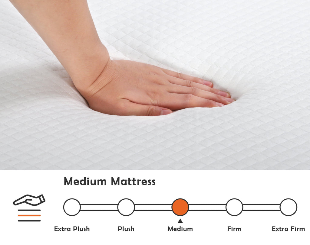 6 Inch Gel Memory Foam Mattress Twin Size Mattress Bamboo Charcoal Infused Mattress in a Box Medium-Firm Pressure Relief&Temperature Regulation CertiPUR-US Certified,Fiberglass Free,White