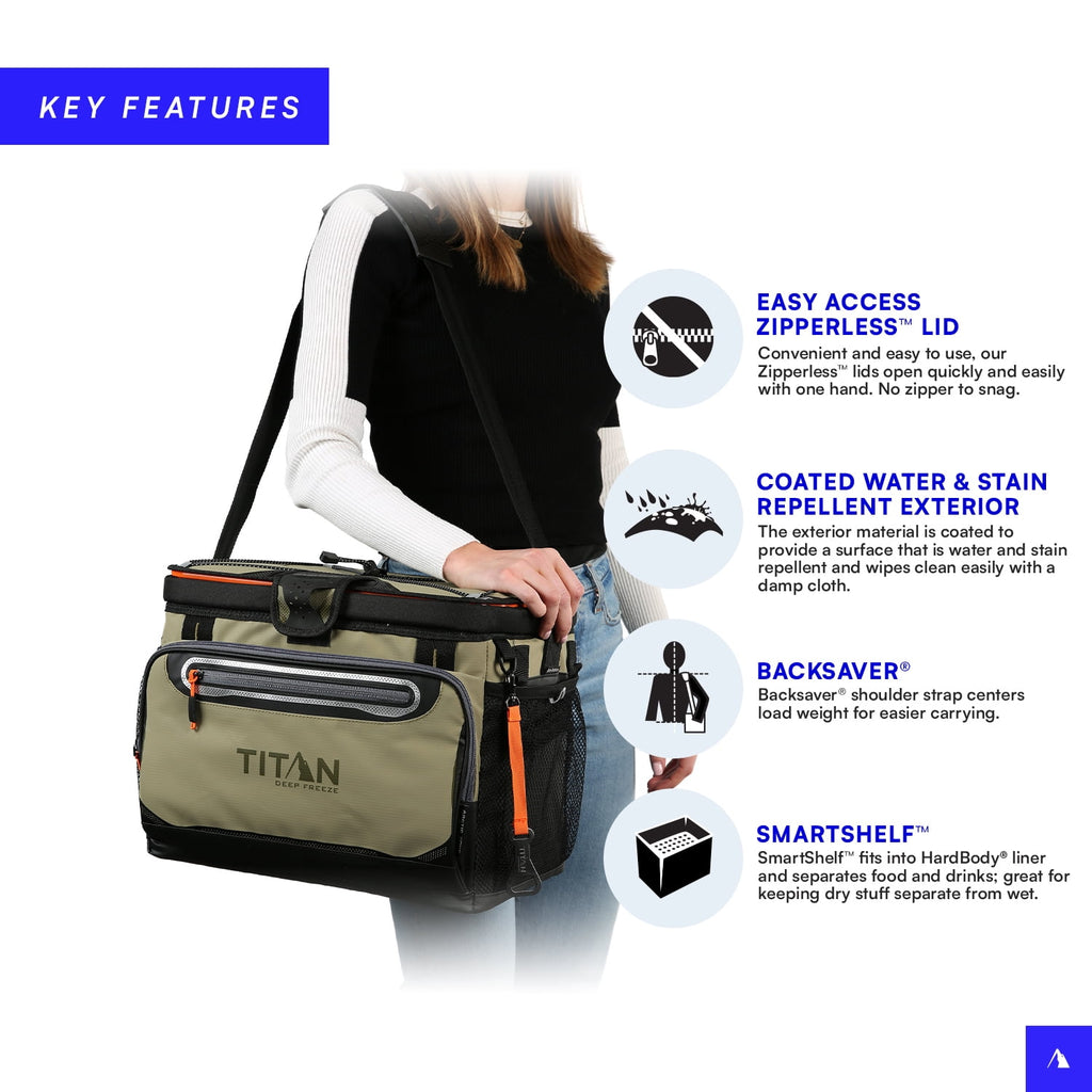 Arctic Zone® Titan Deep Freeze® 30 Can/20 Quart Zipperless Hardbody® Cooler - Citrus