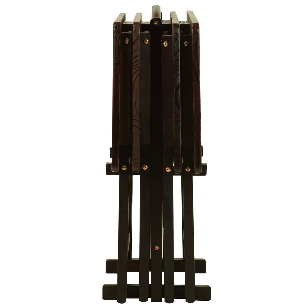 5 Piece TV Tray Table Set in White (4 Trays, 1 Stand)