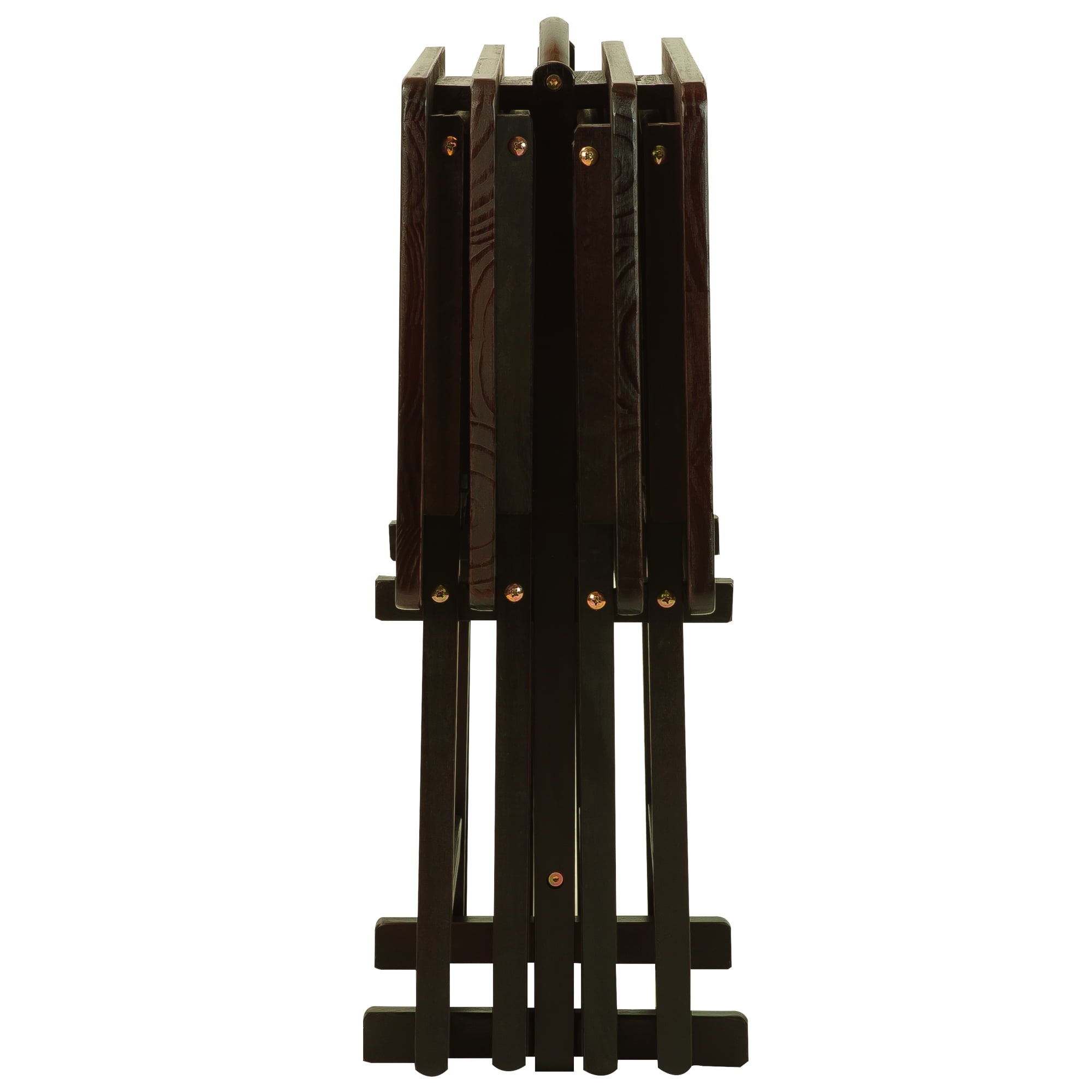 5 Piece TV Tray Table Set in White (4 Trays, 1 Stand)