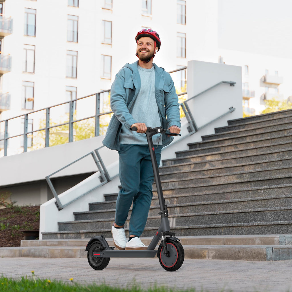 AOVOPRO TMAX 500W 10' Foldable Electric Scooter, 21 mph Top Speed with Dual Braking System and Shock Absorption
