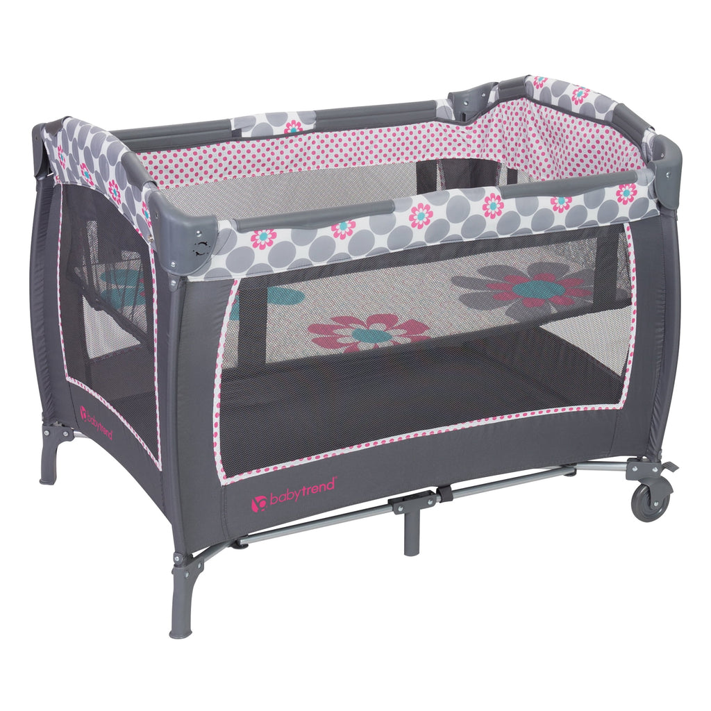 Baby Trend Lil Snooze Deluxe II Nursery Center Playard - Forest Party Gray