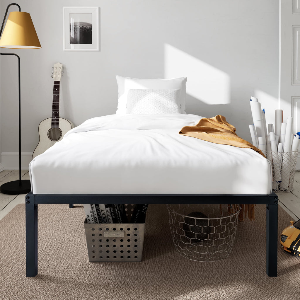 Amolife Heavy Duty Full Size Metal Platform Bed Frame with 16.5'' Large Under Bed Storage Space