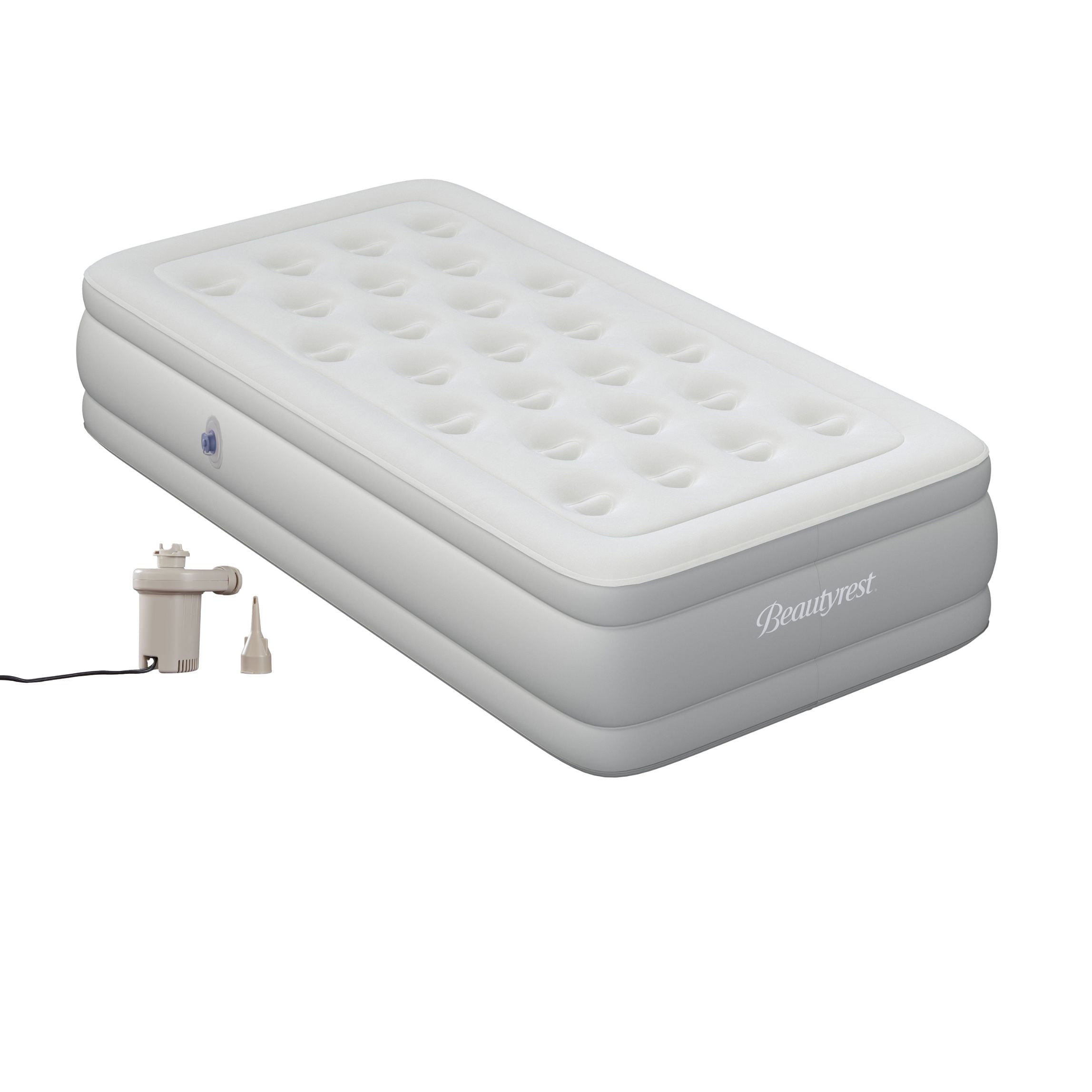 Beautyrest Sky Rise 18" Queen Air Bed Mattress, Raised Inflatable Blow-up Bed, Powerful Pump, Adjustable Firmness