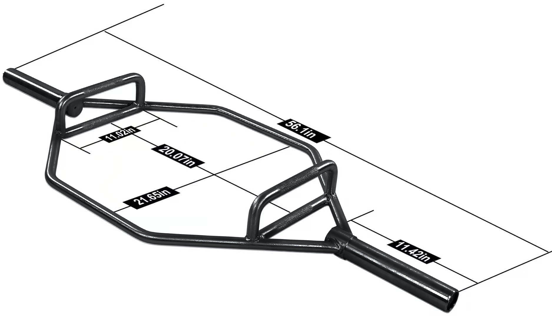 BalanceFrom Olympic 2-Inch Hex Weight Lifting Trap Bar, 1000-Pound Capacity, Open