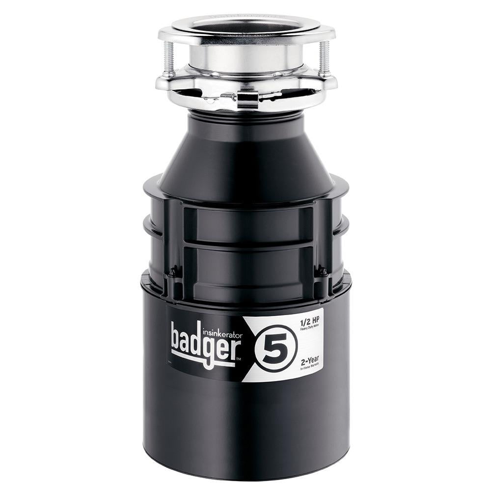 Badger 5 Garbage Disposal with Cord, 1/2 HP