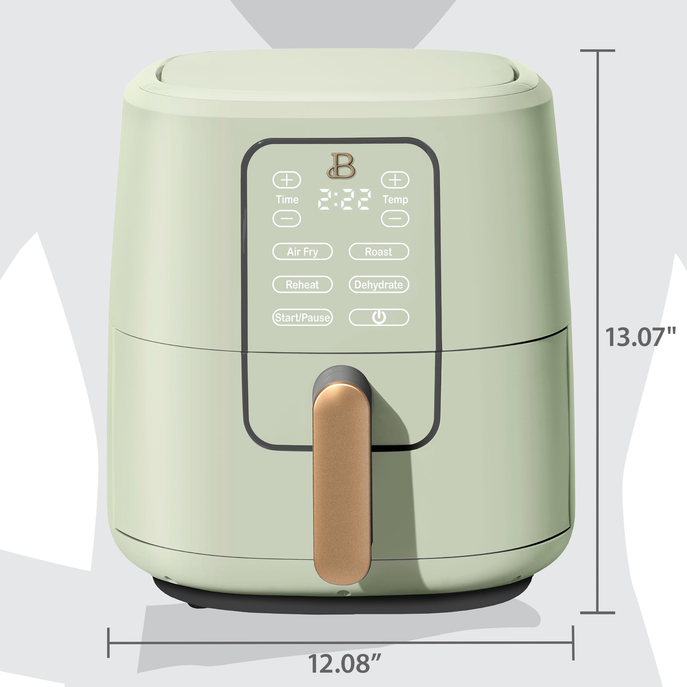 Beautiful 6 Qt Air Fryer with TurboCrisp Technology and Touch-Activated Display, White Icing by Drew Barrymore