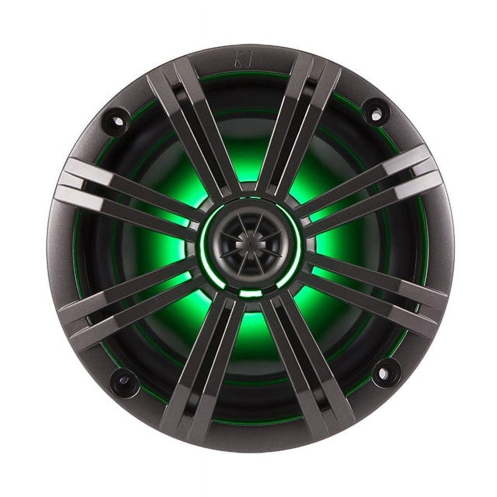 2) New Kicker 41KM654LCW 6.5" 195W LED Marine Audio Coaxial Speakers Stereo KM65