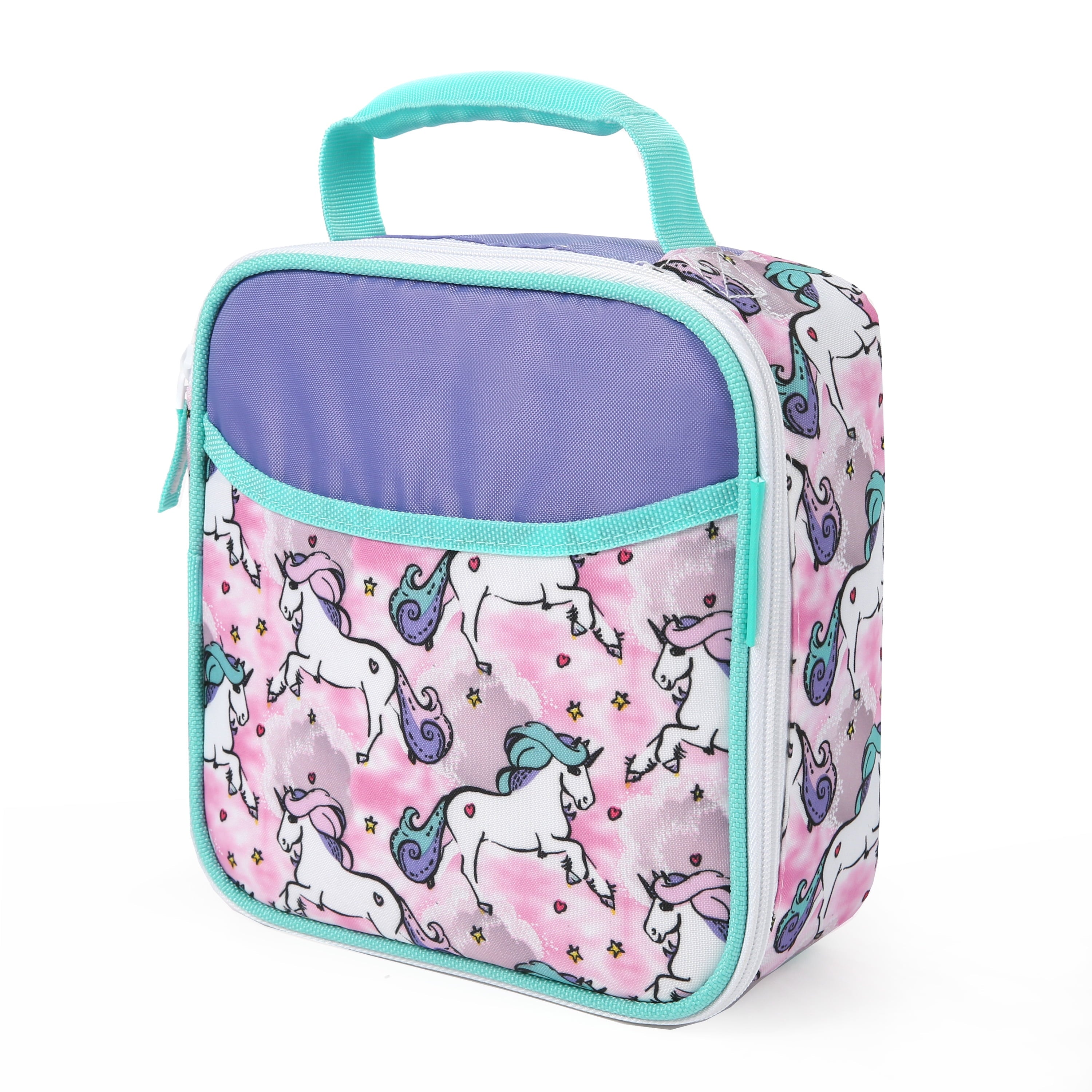 Arctic Zone Upright Reusable Lunch Box Combo with Accessories, Unicorn