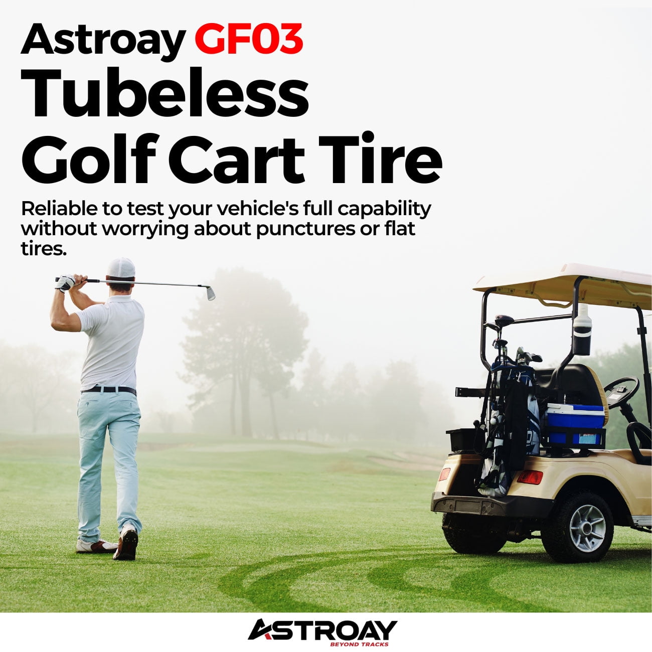 22 x 11 - 10 Astroay GF03 Golf Cart Tire
