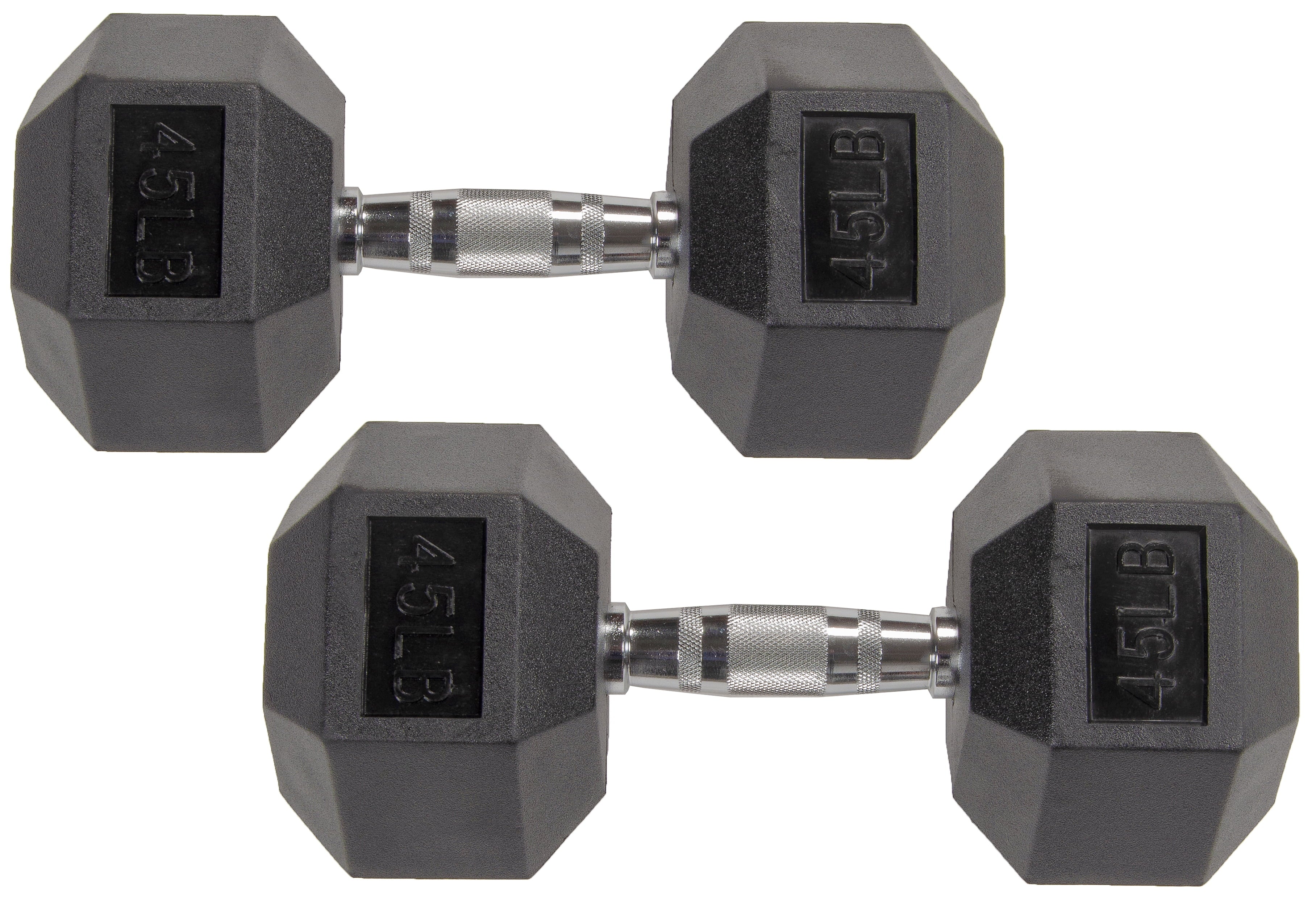 BalanceFrom Rubber Encased Hex Dumbbells, 20 Lbs. Pair