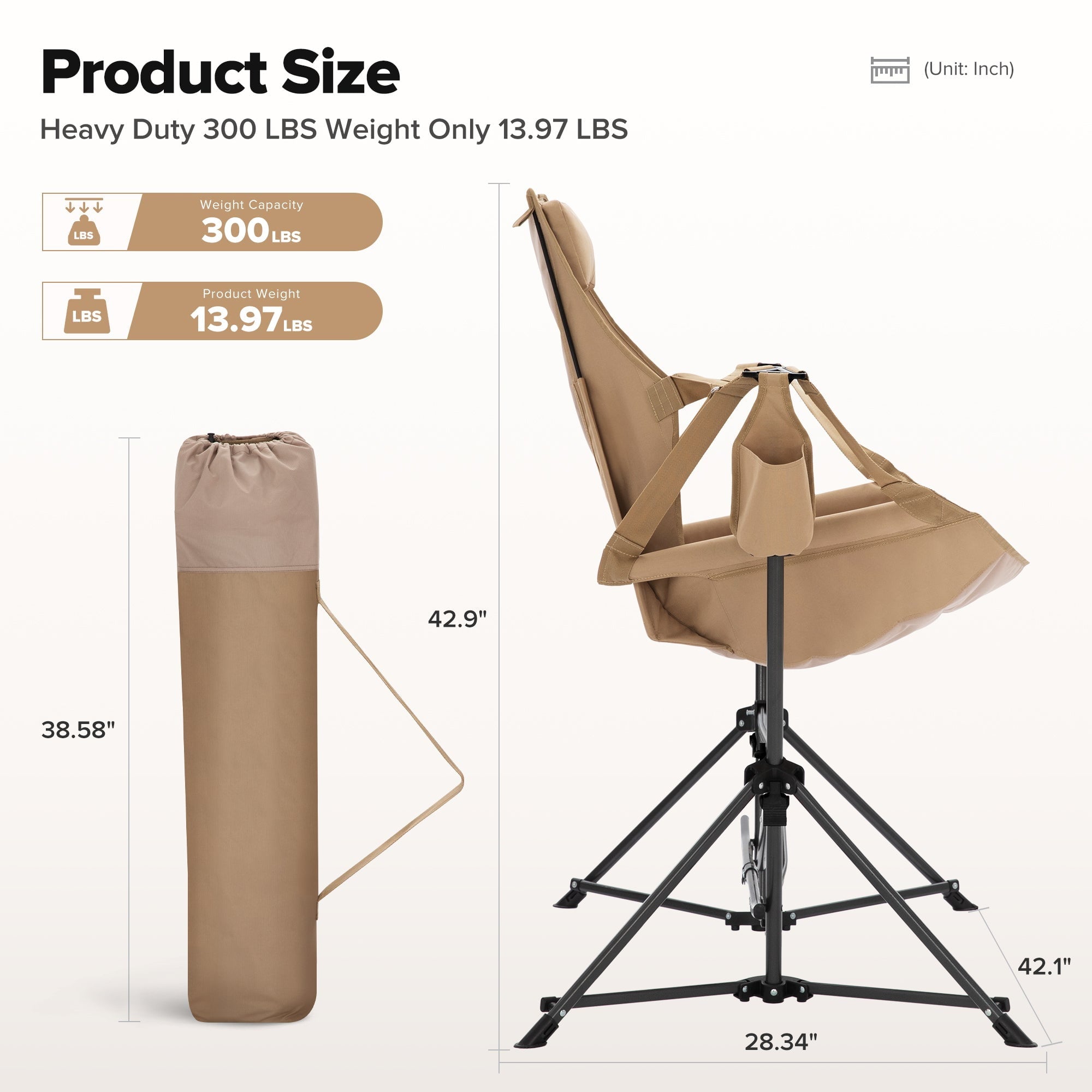 Alpha Camper Hammock Camping Chair Folding Rocking Chair