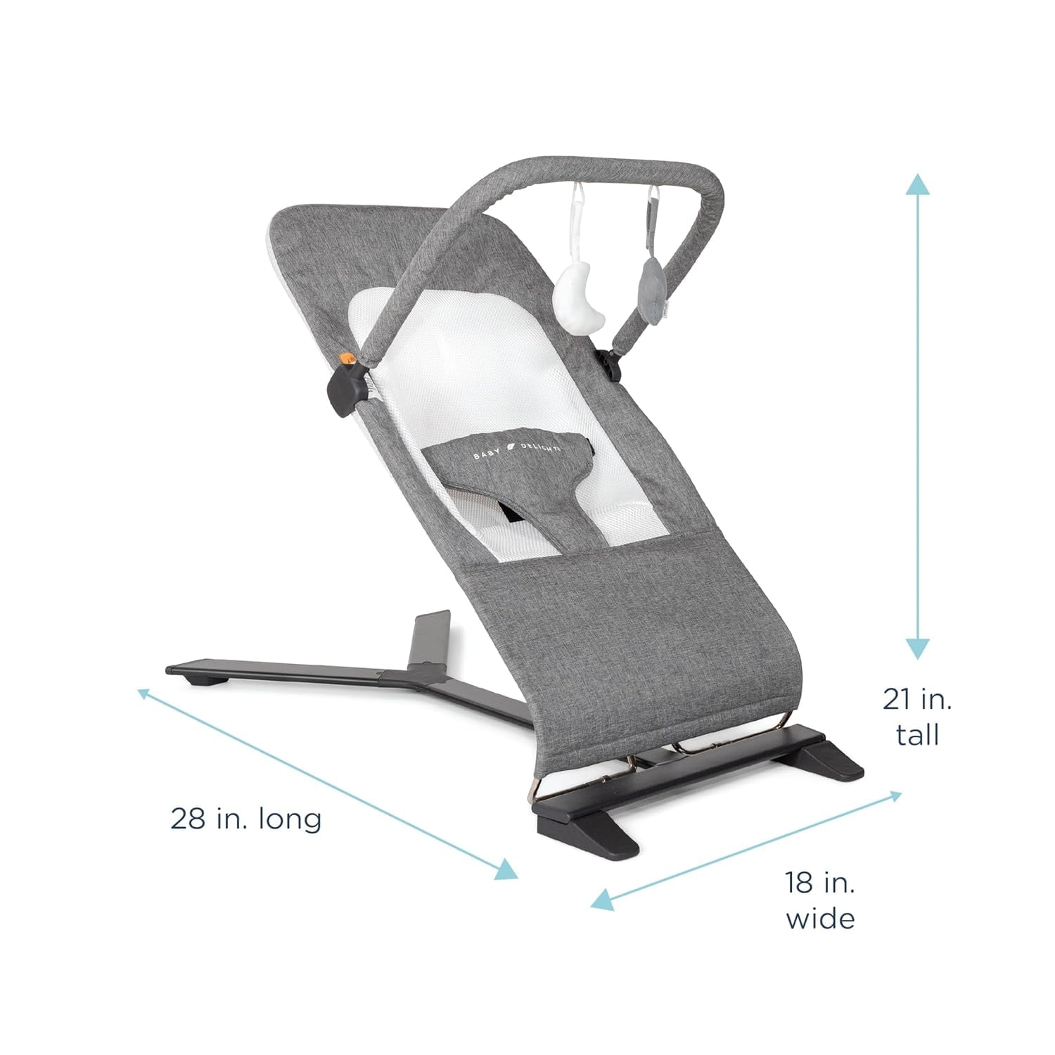 Baby Delight Alpine Deluxe Portable Baby Bouncer, for Infants 0-6 Months, Organic Oat