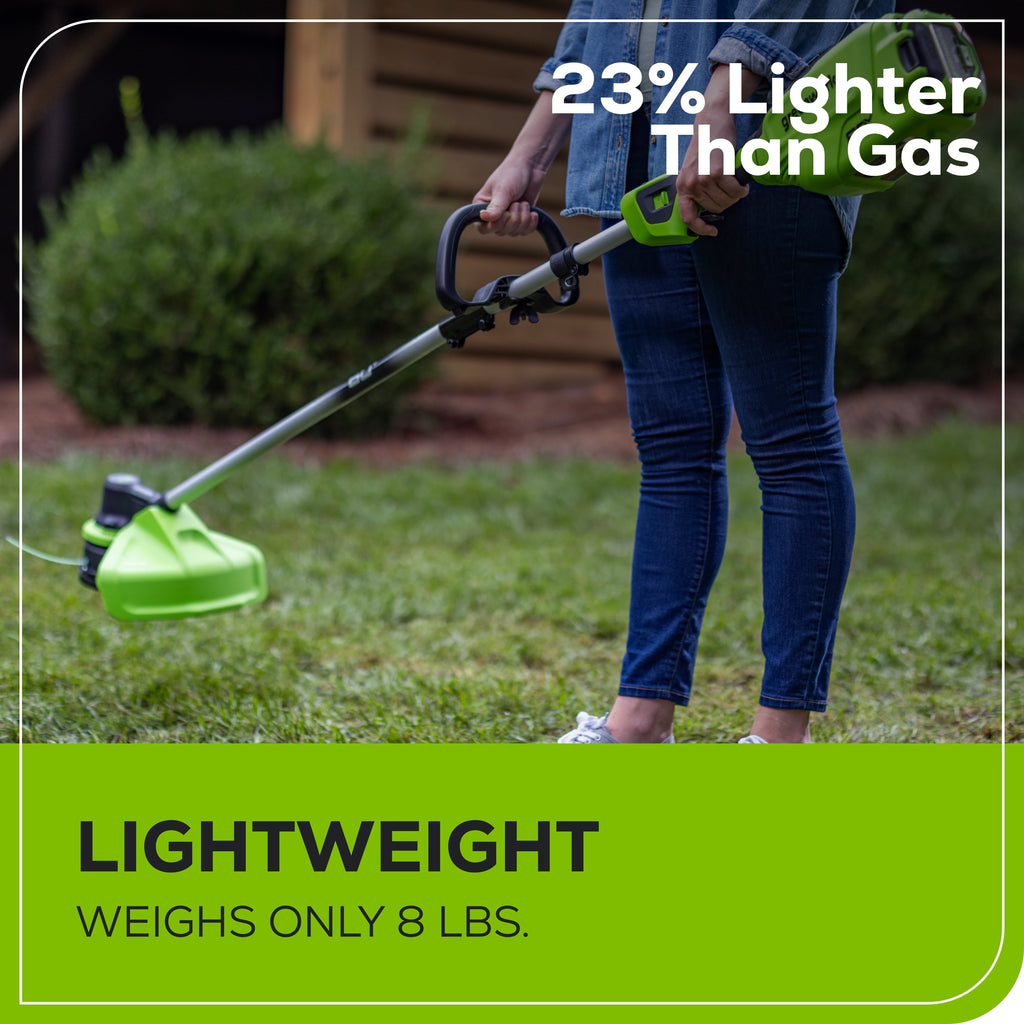 Greenworks 60V 16" String Trimmer & 630 CFM 170 MPH Blower Combo Kit with 2.5Ah Battery & 3 Amp Charger 1359802