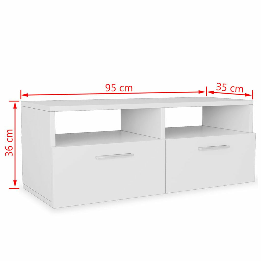 ametoys TV Cabinet Engineered Wood 37.4"x13.8"x14.2" White