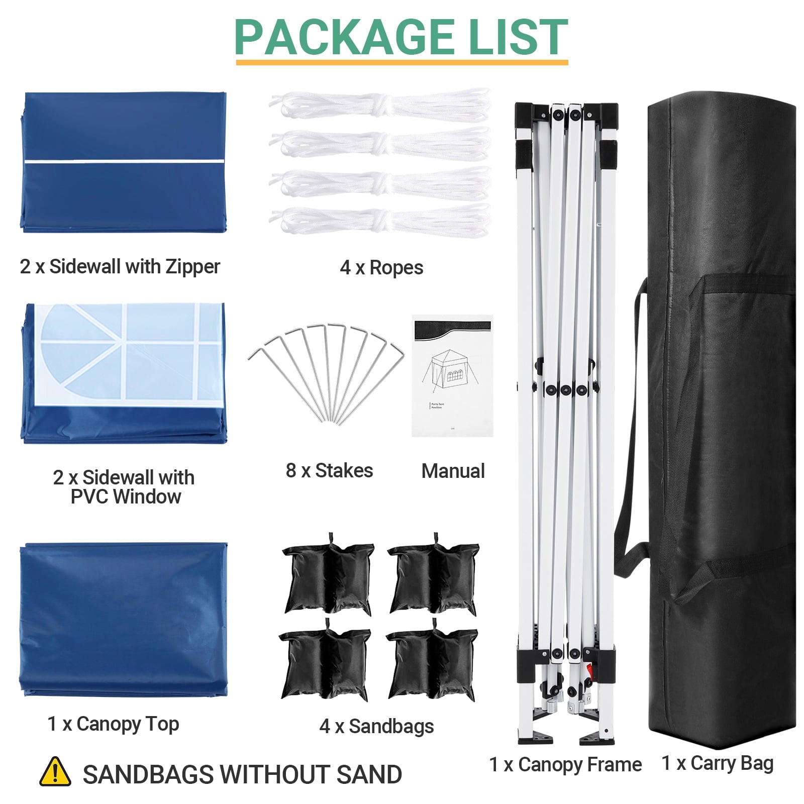 10'x10' EZ Pop Up Canopy with Top Vent, Large Commercial Tent, Waterproof and Sunproof with 4 Removable Sidewalls, Suitable for Weddings come with 4 Sandbags (Black)