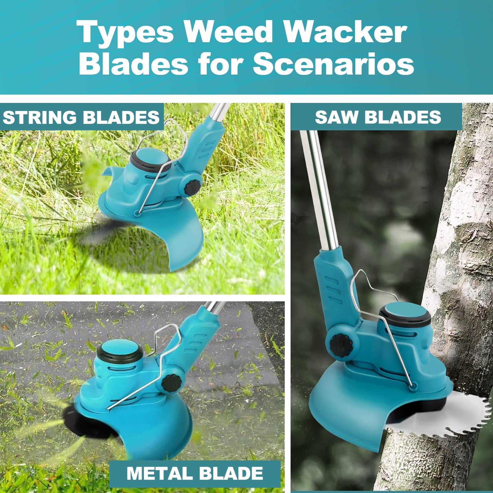 24V 800W Electric Grass Trimmer Cordless With Brushless Electric Machine, Battery Weed Eater, Electric Weed Wacker, Lawn Mower Cordless Pruning Cutter Weed Wacker Garden Trimming Tool