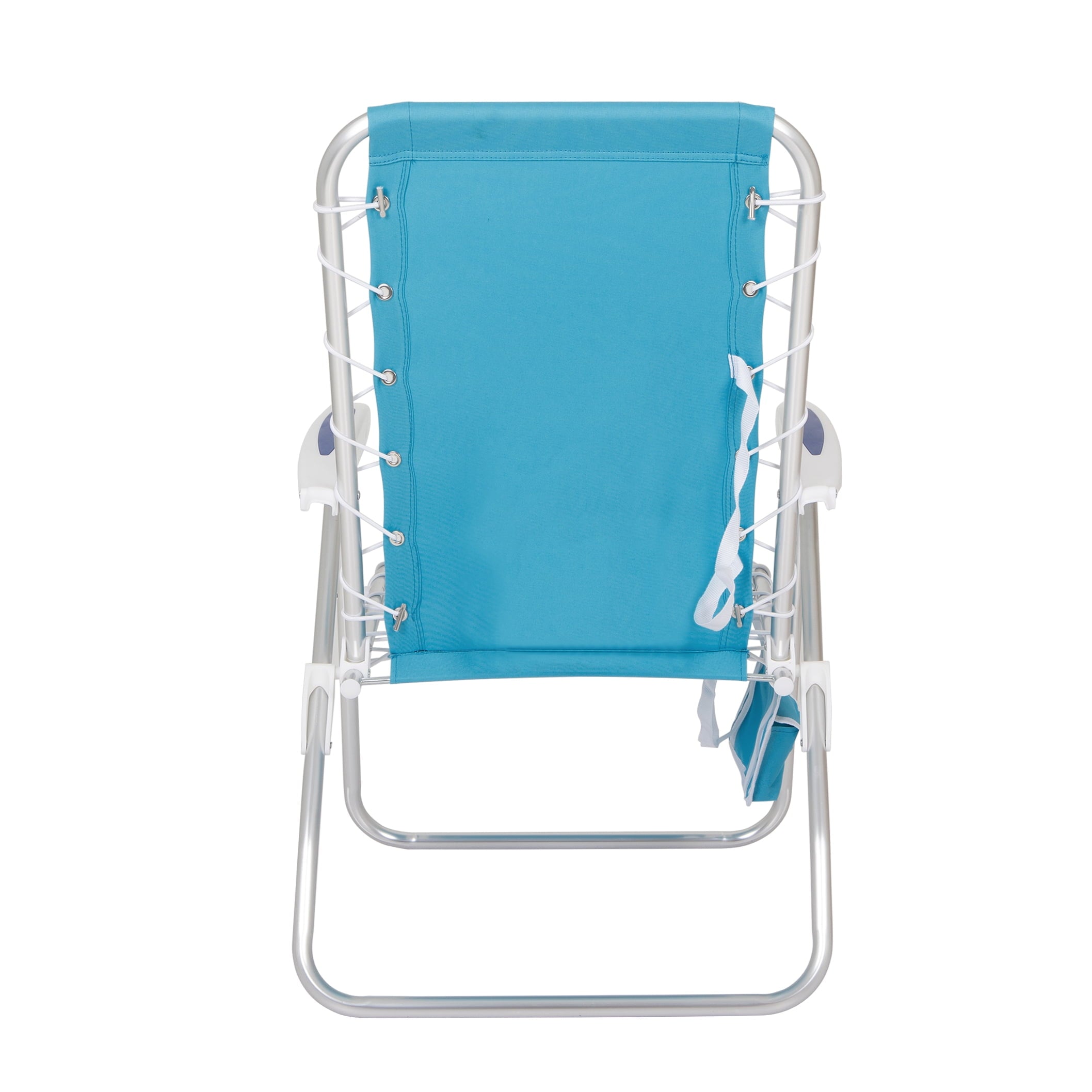 2-Pack Mainstays Reclining Bungee Beach Chair, Teal