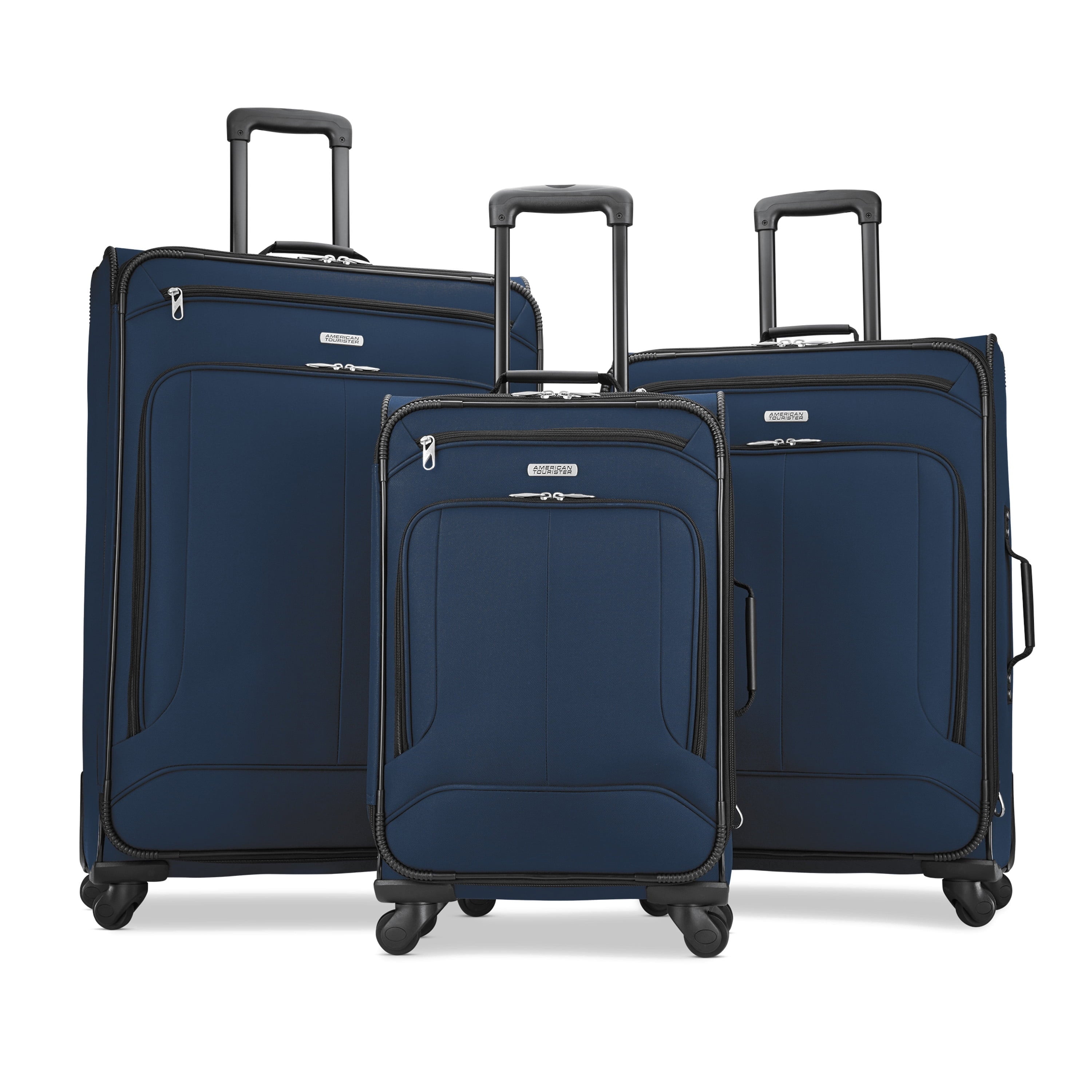 American Tourister Pop Max 3-Piece Softside Spinner Travel Set, 21-inch Spinner, 25-inch Spinner, 29-inch Spinner, Luggage Sets, Three Pieces