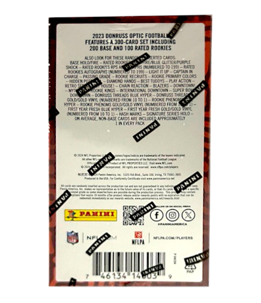 2023 Panini Donruss Optic Football Blaster Box Trading Cards