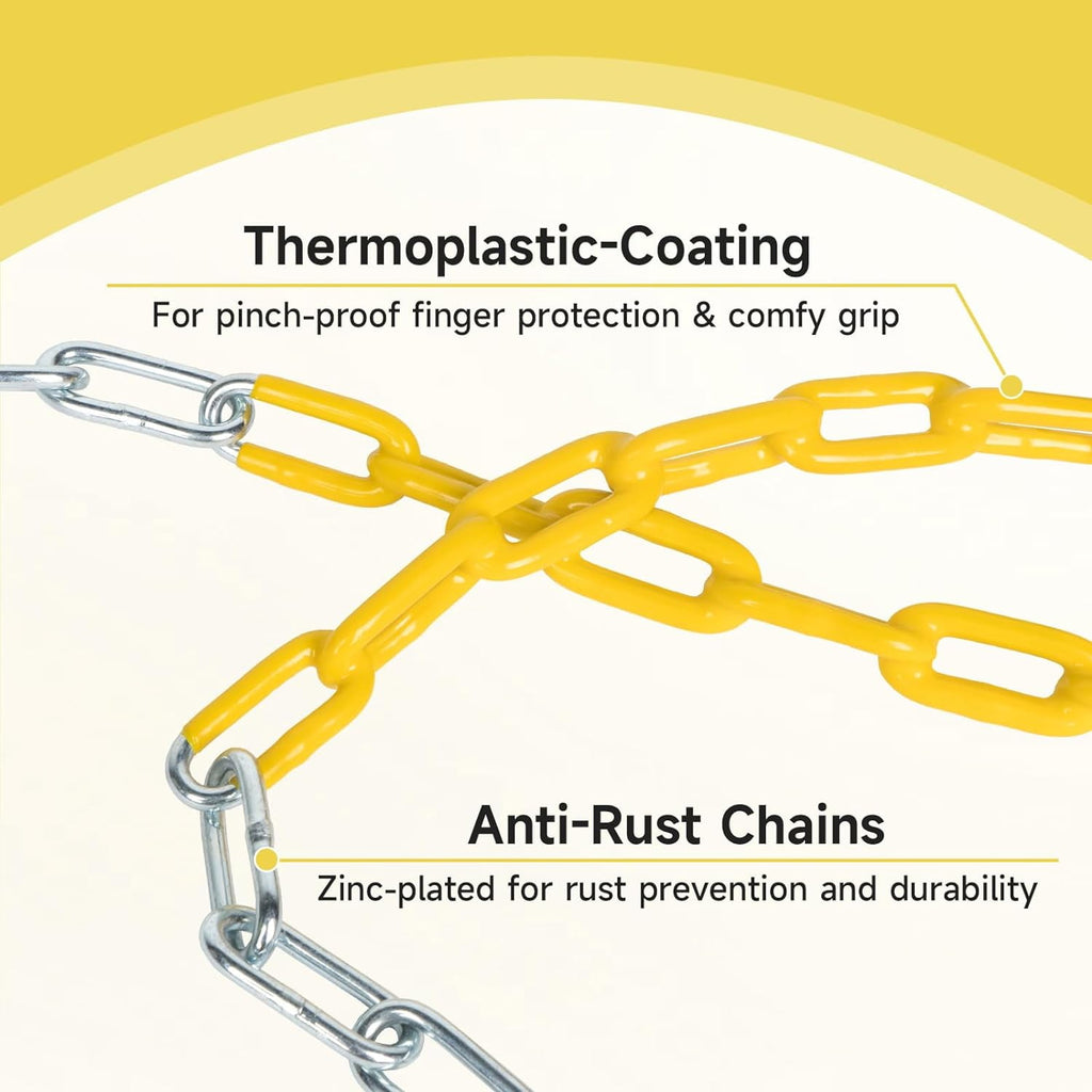 ANGGREK Assembled High Back Full Bucket Toddler Game Swing Seat Green, Game Swing, Home Swing