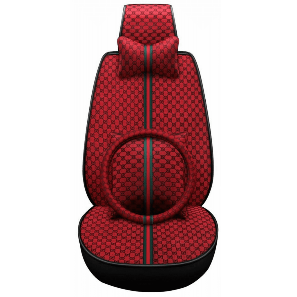 Aotiyer Universal Car Seat Covers 5PCS Full Set Car Seat Covers Accessories Breathable Leather Automotive Seat Covers for Most Cars SUVs Pick-up Trucks