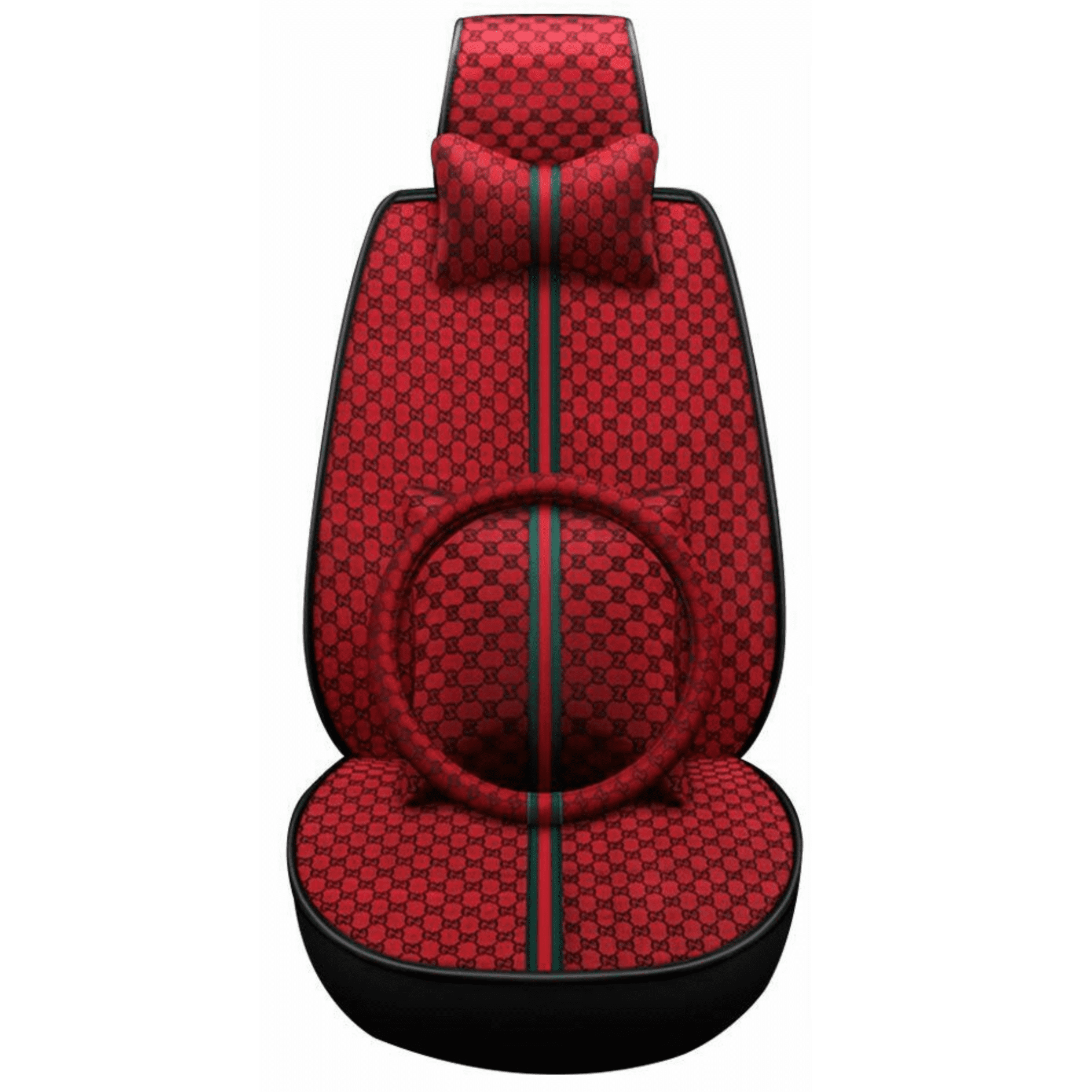 Aotiyer Universal Car Seat Covers 5PCS Full Set Car Seat Covers Accessories Breathable Leather Automotive Seat Covers for Most Cars SUVs Pick-up Trucks